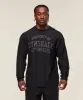 Gymshark Lightweight Slub Textured Lifting Authenticator OS LS T-shirt - Black sold by Gymshark