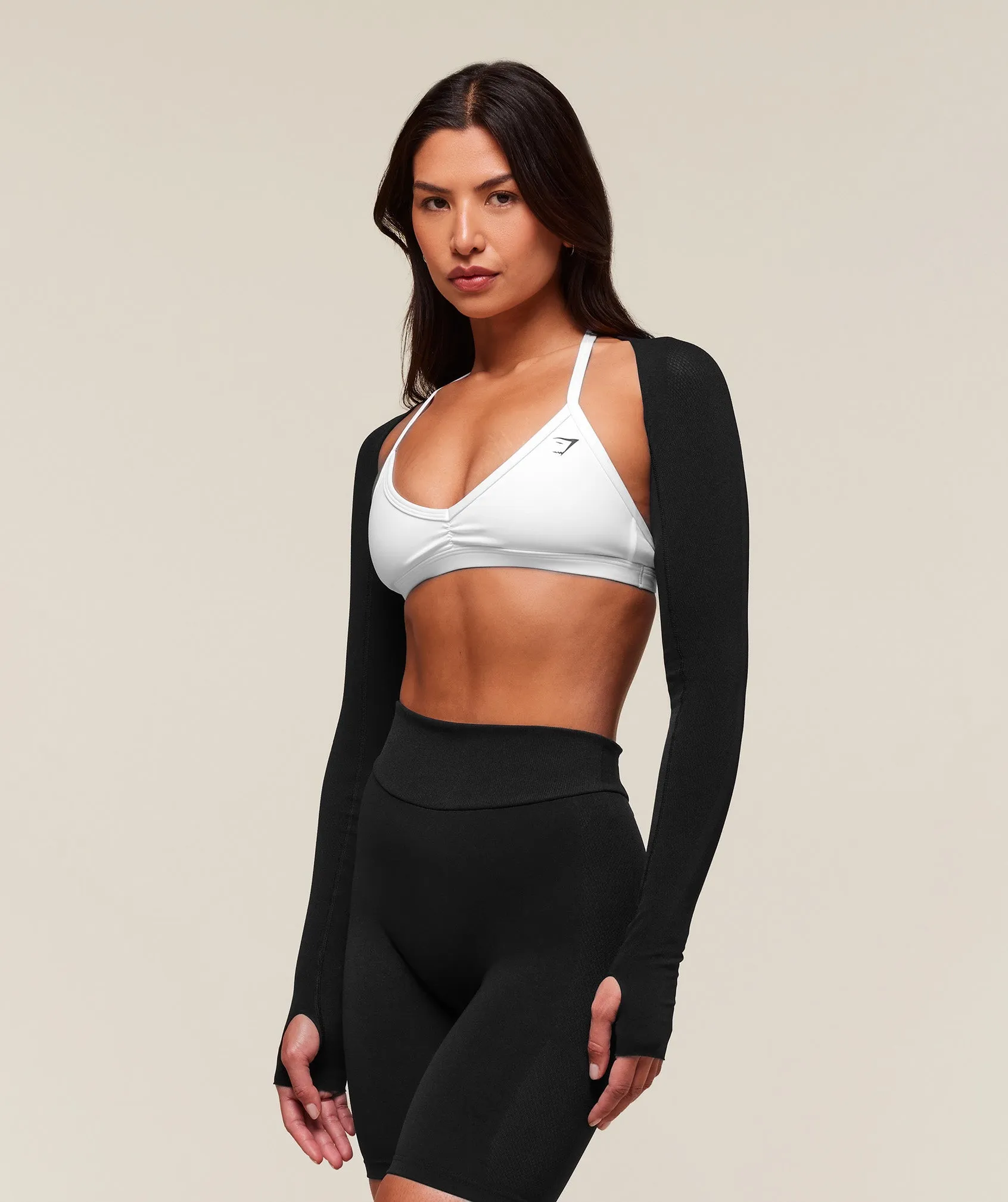Gymshark everywear Warp Knit Shrug - Black sold by Gymshark product image thumbnail 4