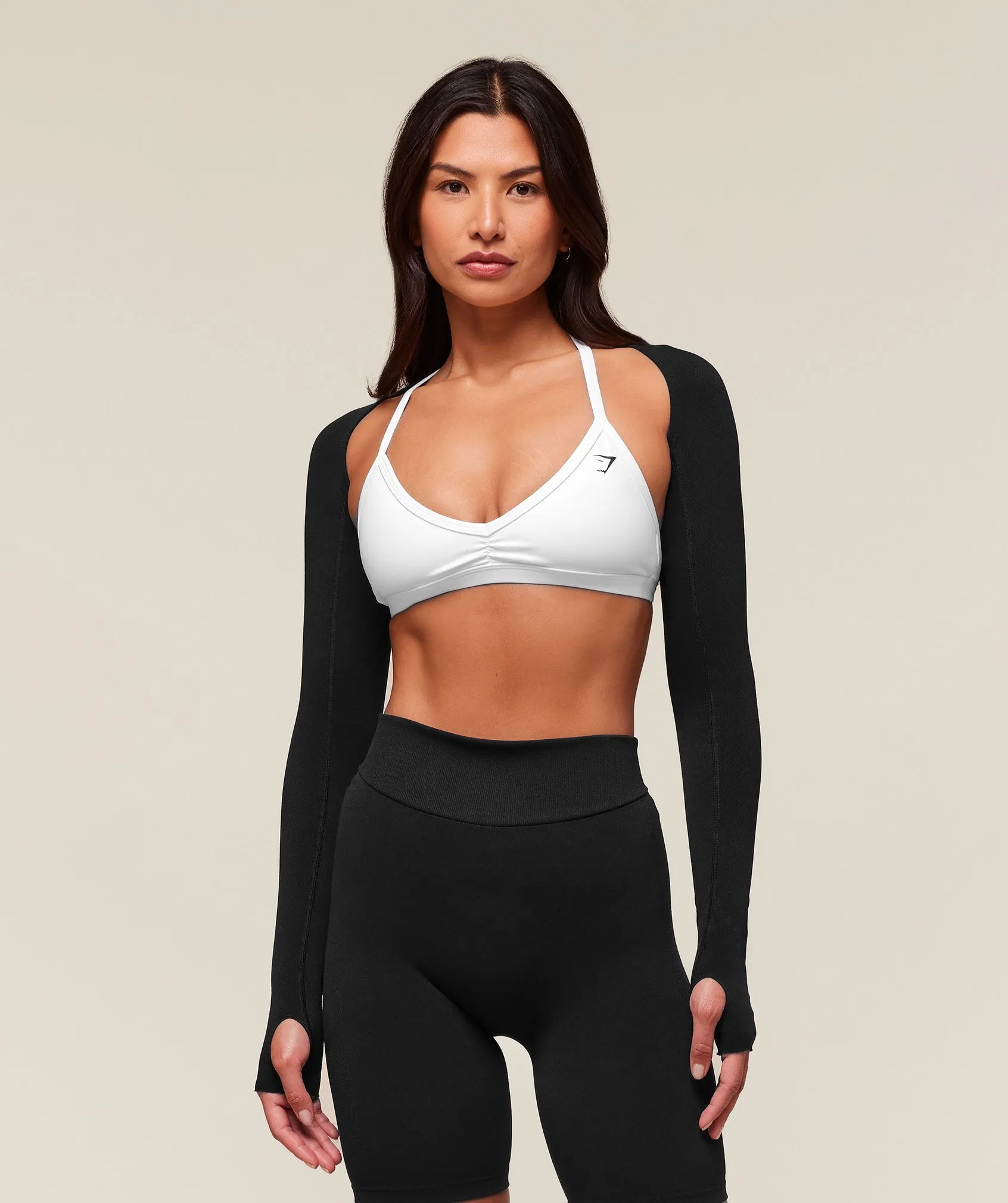 Gymshark everywear Warp Knit Shrug - Black sold by Gymshark