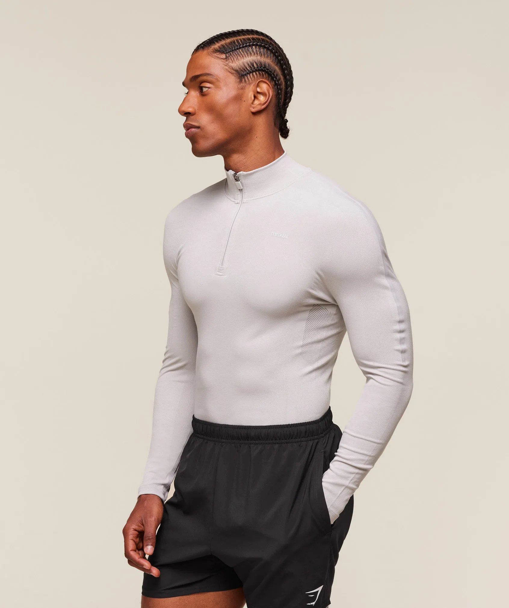 Gymshark everywear Warp Knit 1/4 Zip - Tame Grey sold by Gymshark product image thumbnail 4