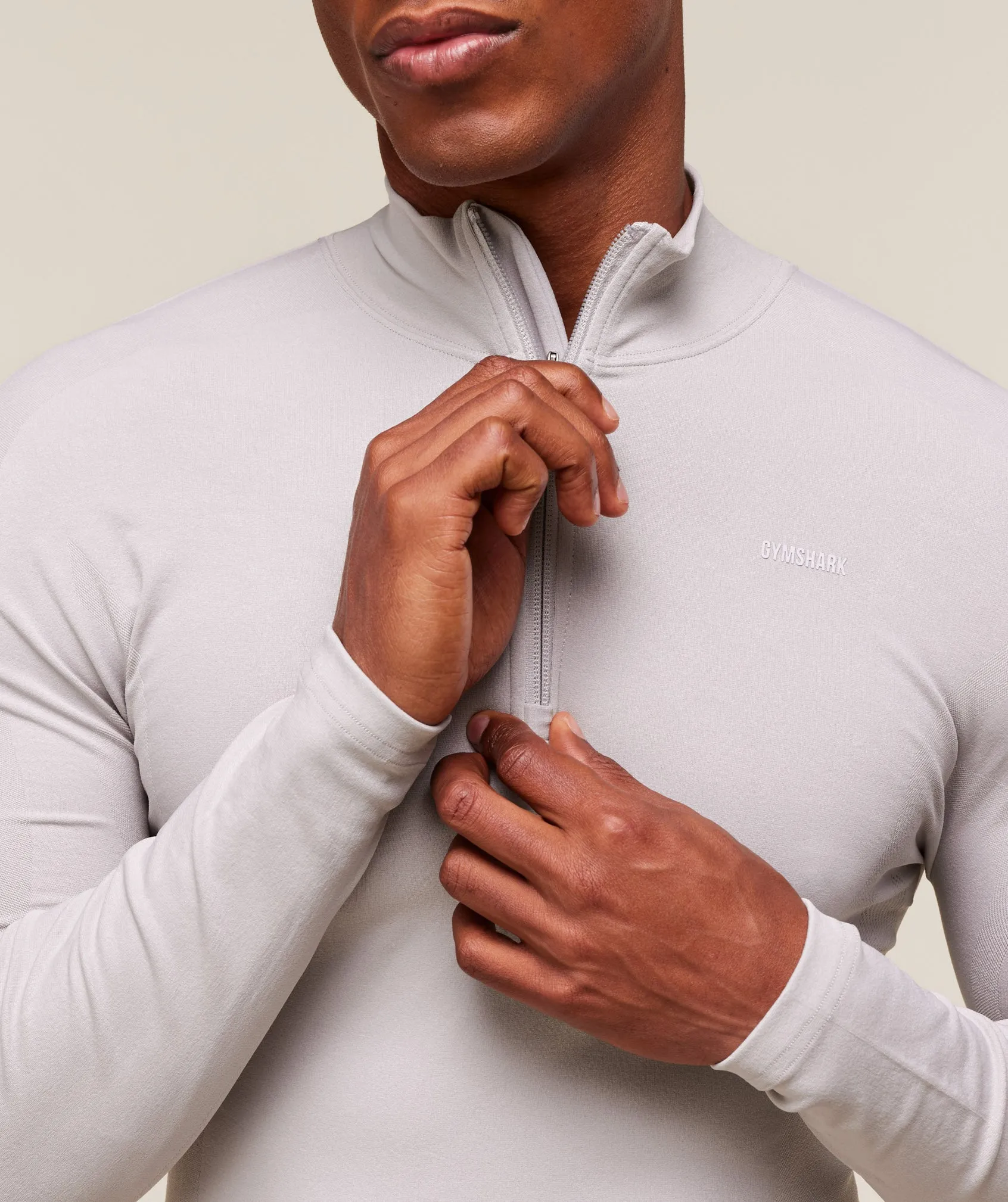 Gymshark everywear Warp Knit 1/4 Zip - Tame Grey sold by Gymshark product image thumbnail 5