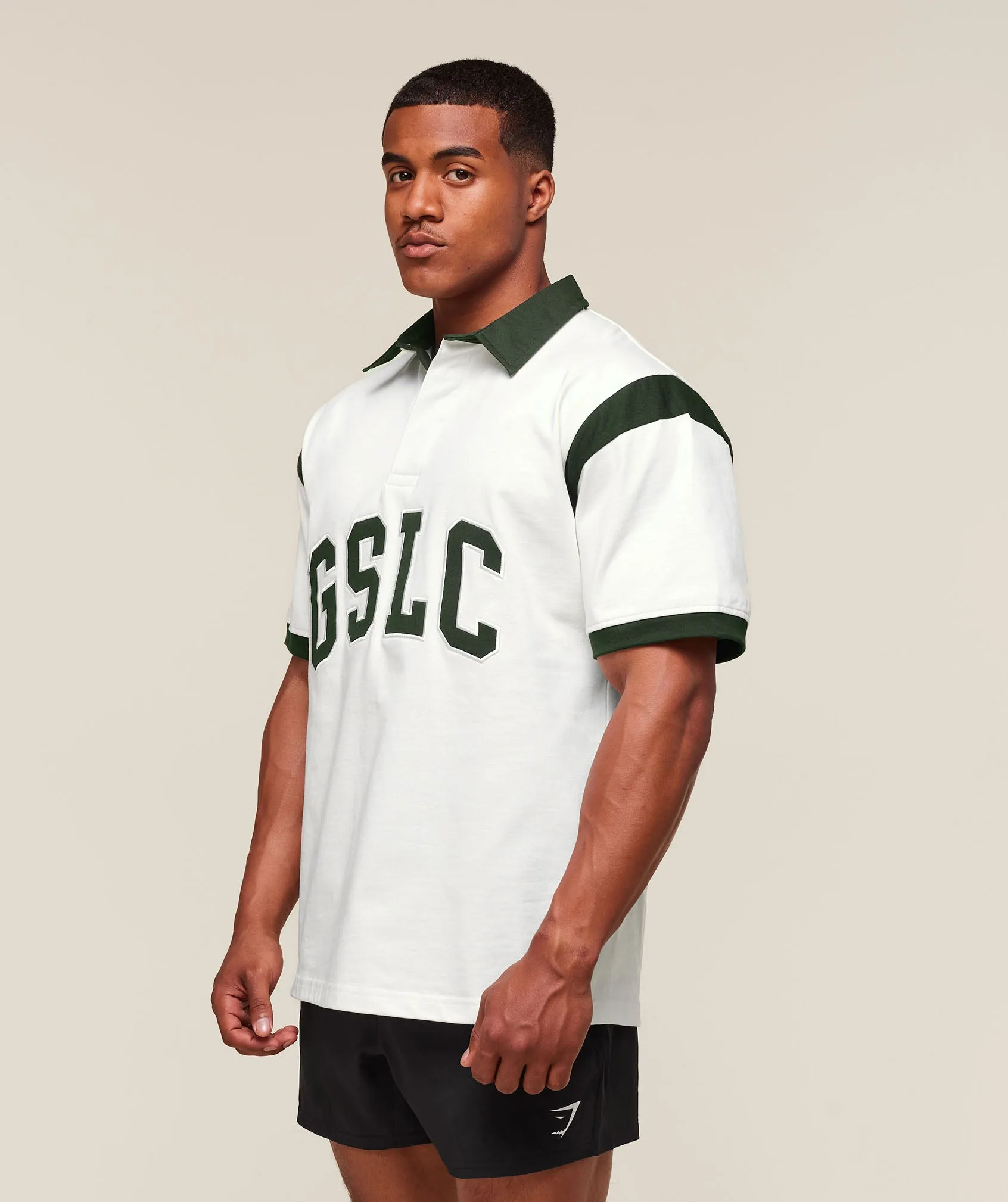 Gymshark GSLC Retro Polo Shirt - Trail Green/Soft White sold by Gymshark product image thumbnail 2