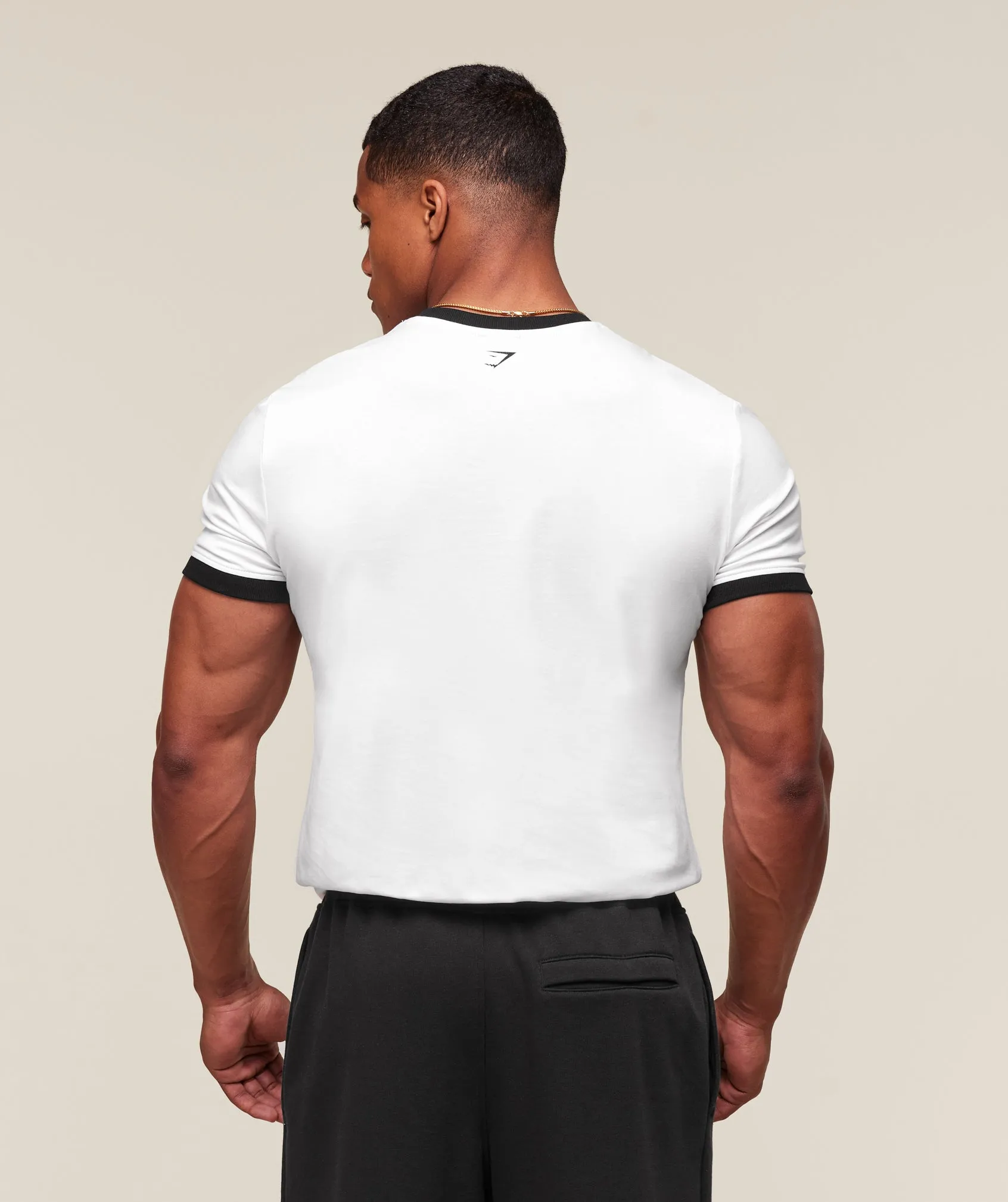 Gymshark GSLC Ringer T-Shirt - White sold by Gymshark product image thumbnail 2