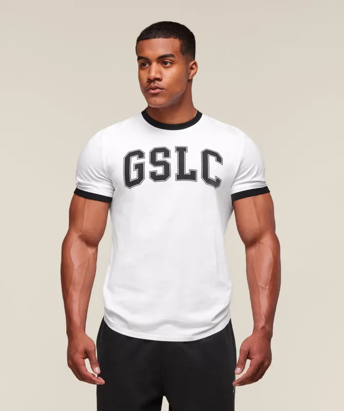 Gymshark GSLC Ringer T-Shirt - White sold by Gymshark