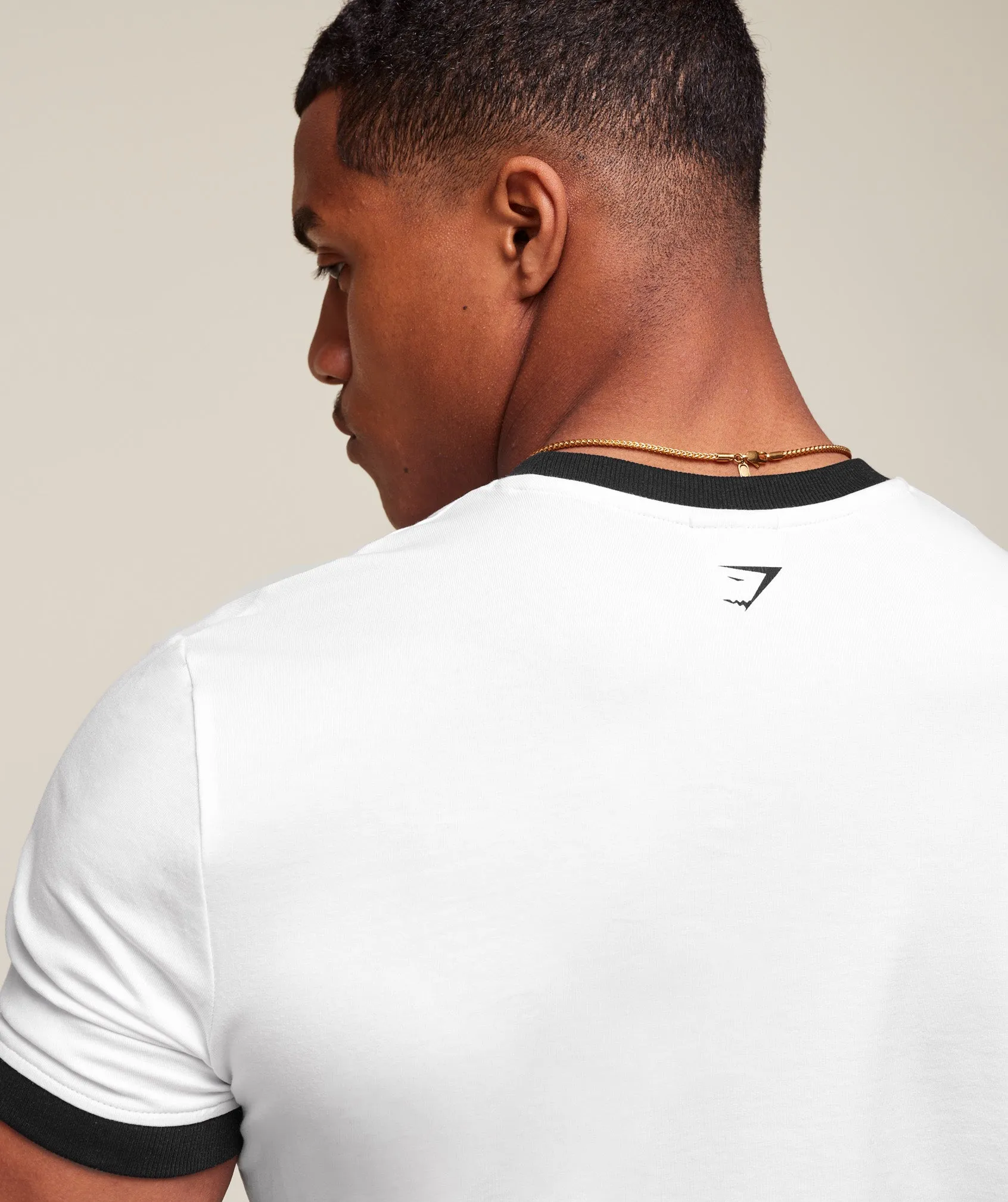 Gymshark GSLC Ringer T-Shirt - White sold by Gymshark product image thumbnail 5