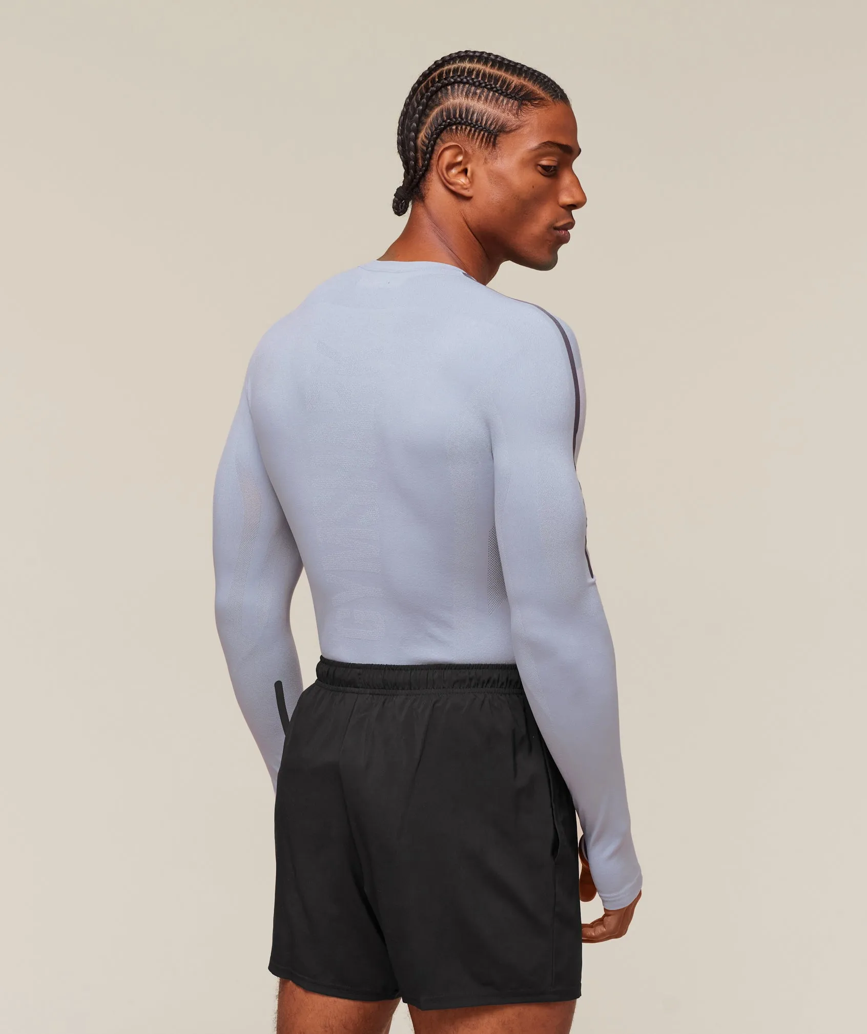 Gymshark everywear Warp Knit LS T-Shirt - Pale Blue sold by Gymshark product image thumbnail 2