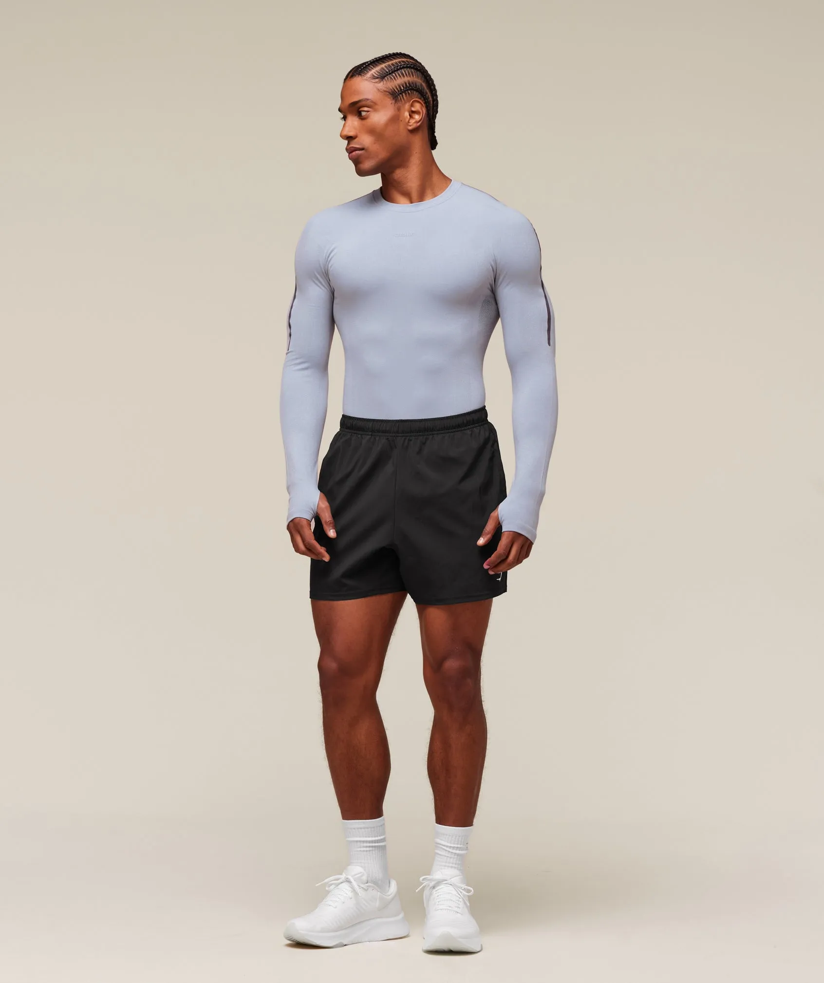 Gymshark everywear Warp Knit LS T-Shirt - Pale Blue sold by Gymshark product image thumbnail 3