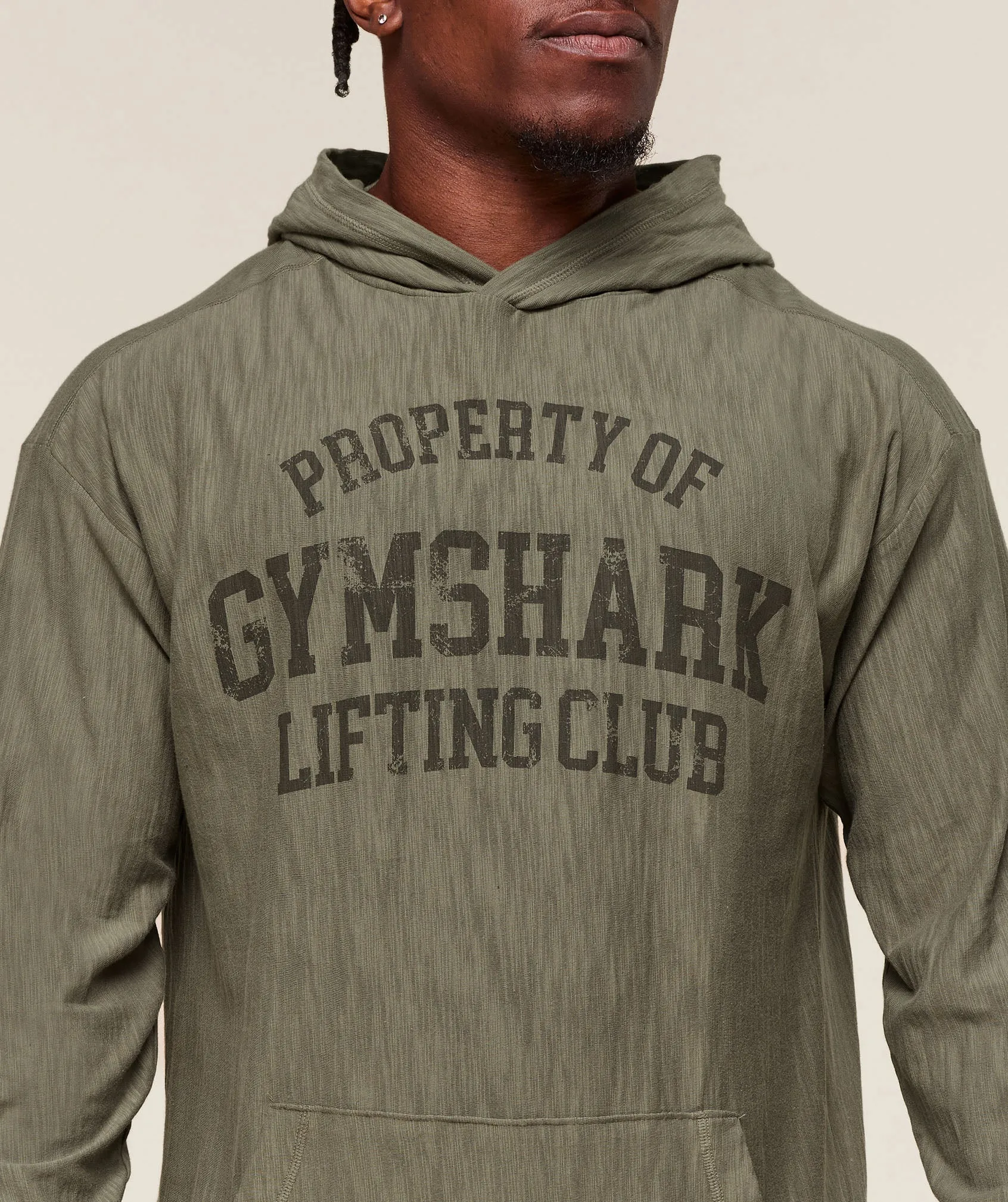 Gymshark Lightweight Slub Textured Hoodie - Utility Green sold by Gymshark product image thumbnail 4