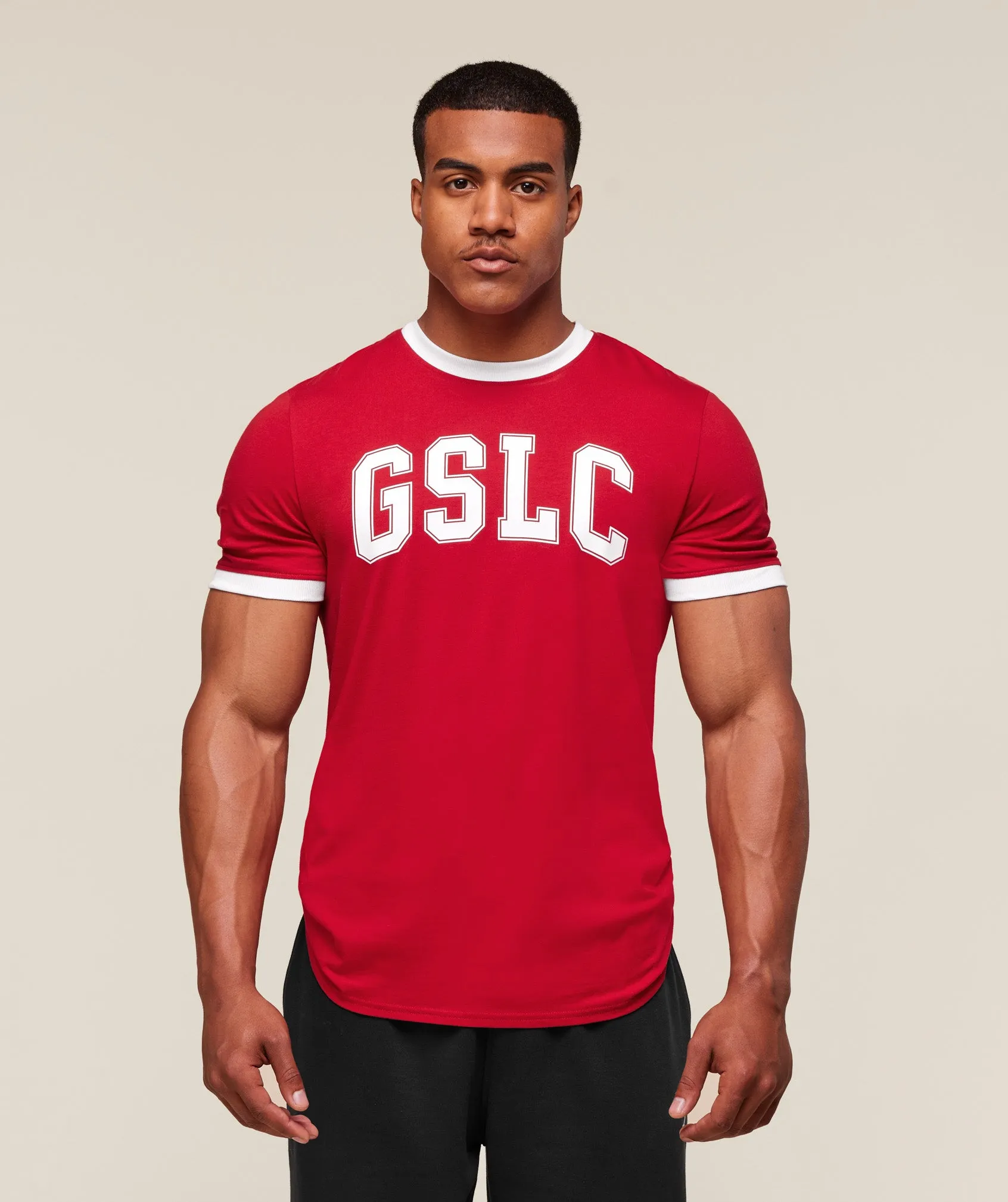 Gymshark GSLC Ringer T-Shirt - Conditioning Red sold by Gymshark