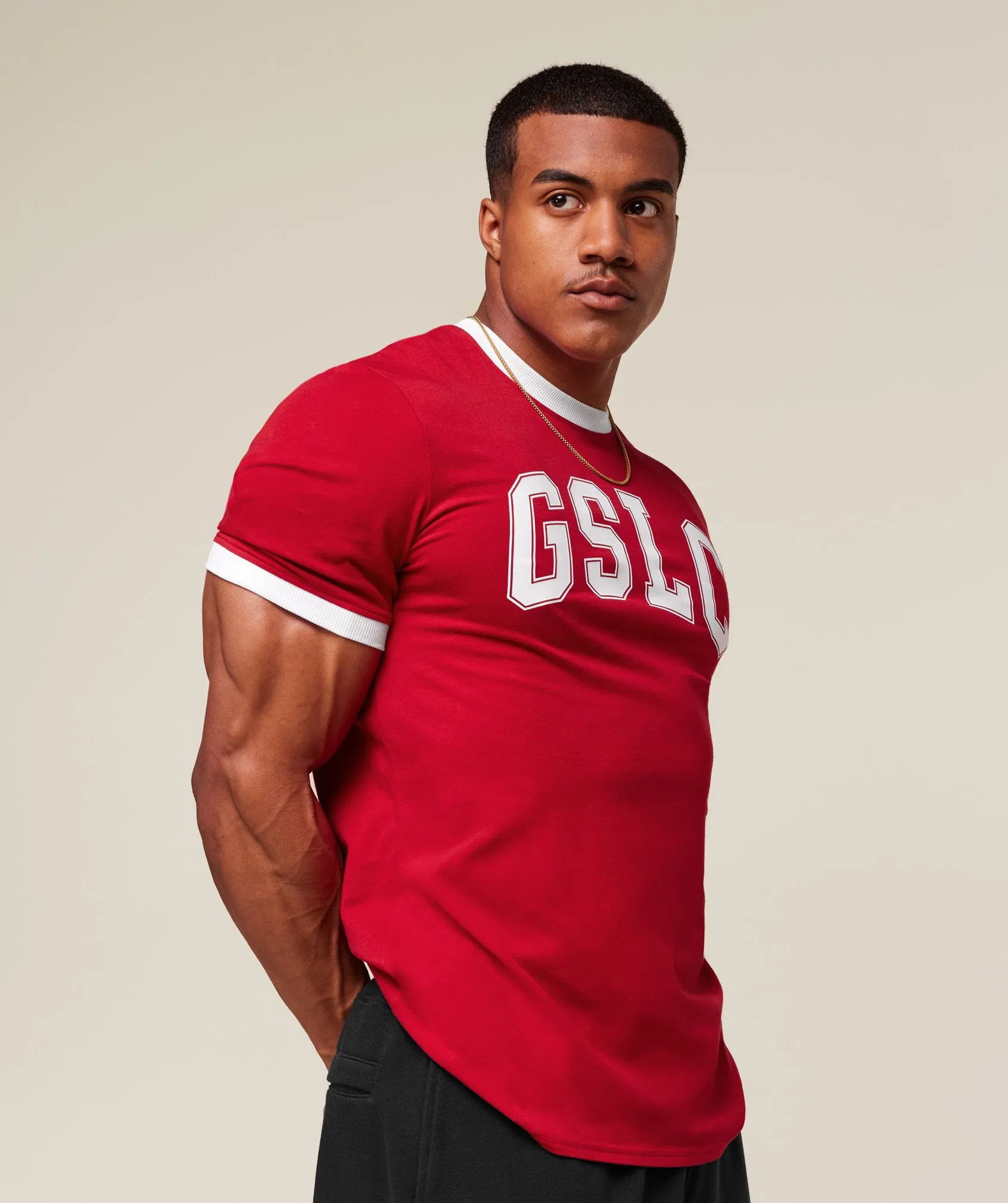 Gymshark GSLC Ringer T-Shirt - Conditioning Red sold by Gymshark product image thumbnail 3