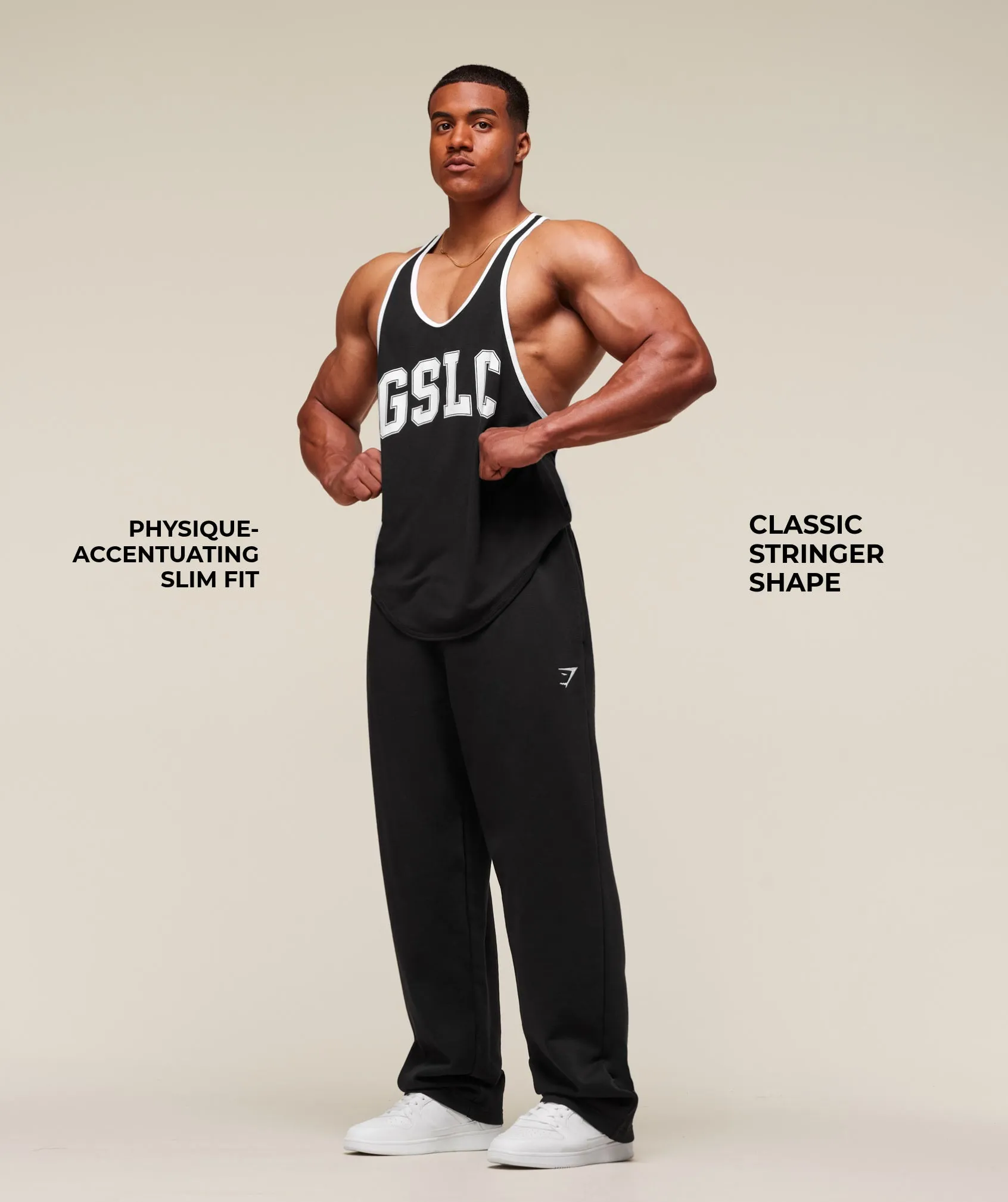 Gymshark GSLC Ringer Stringer - Black sold by Gymshark product image thumbnail 3