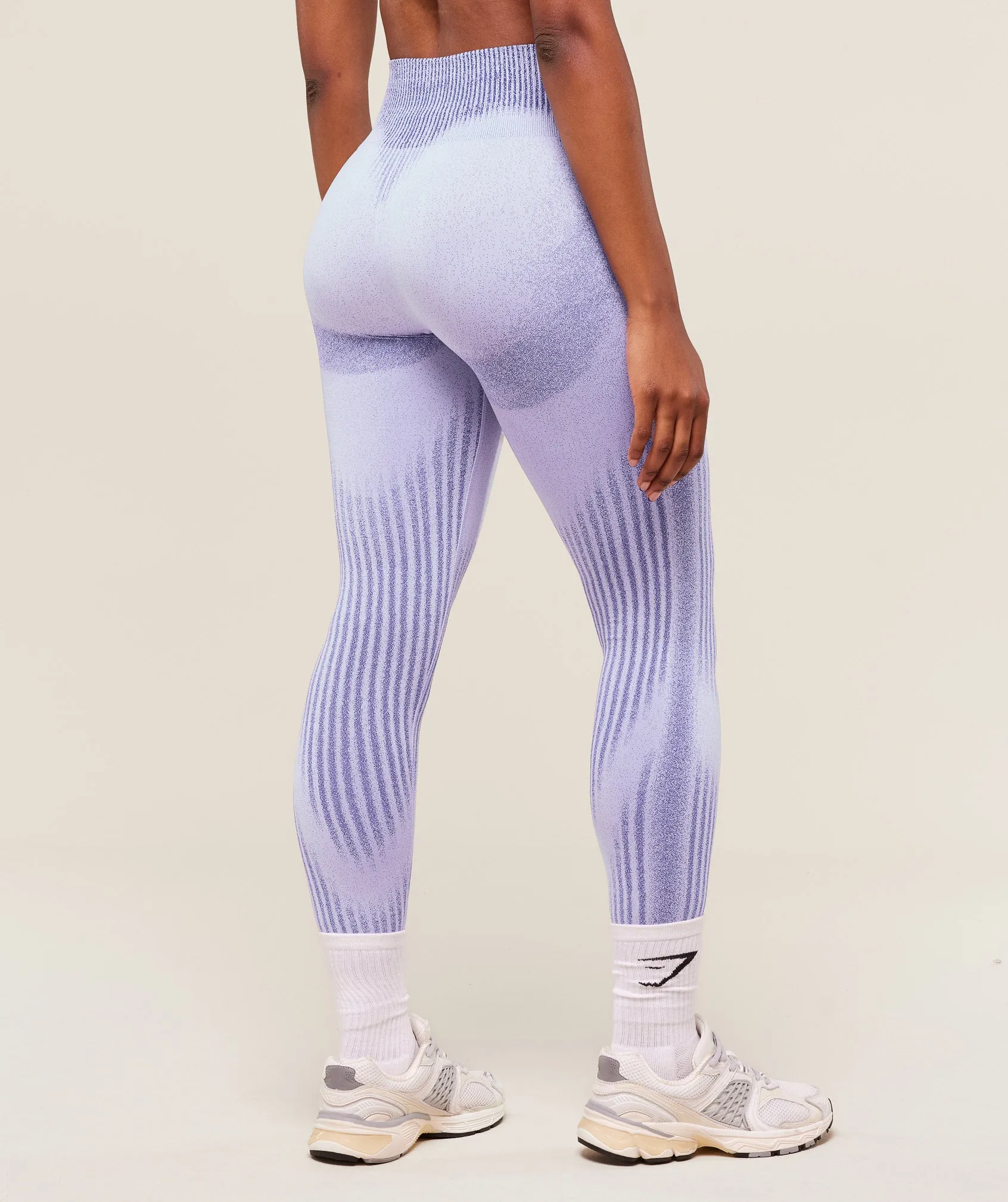Gymshark Diffuse Seamless Leggings - Fresh Lilac/Cobalt Purple sold by Gymshark product image thumbnail 2