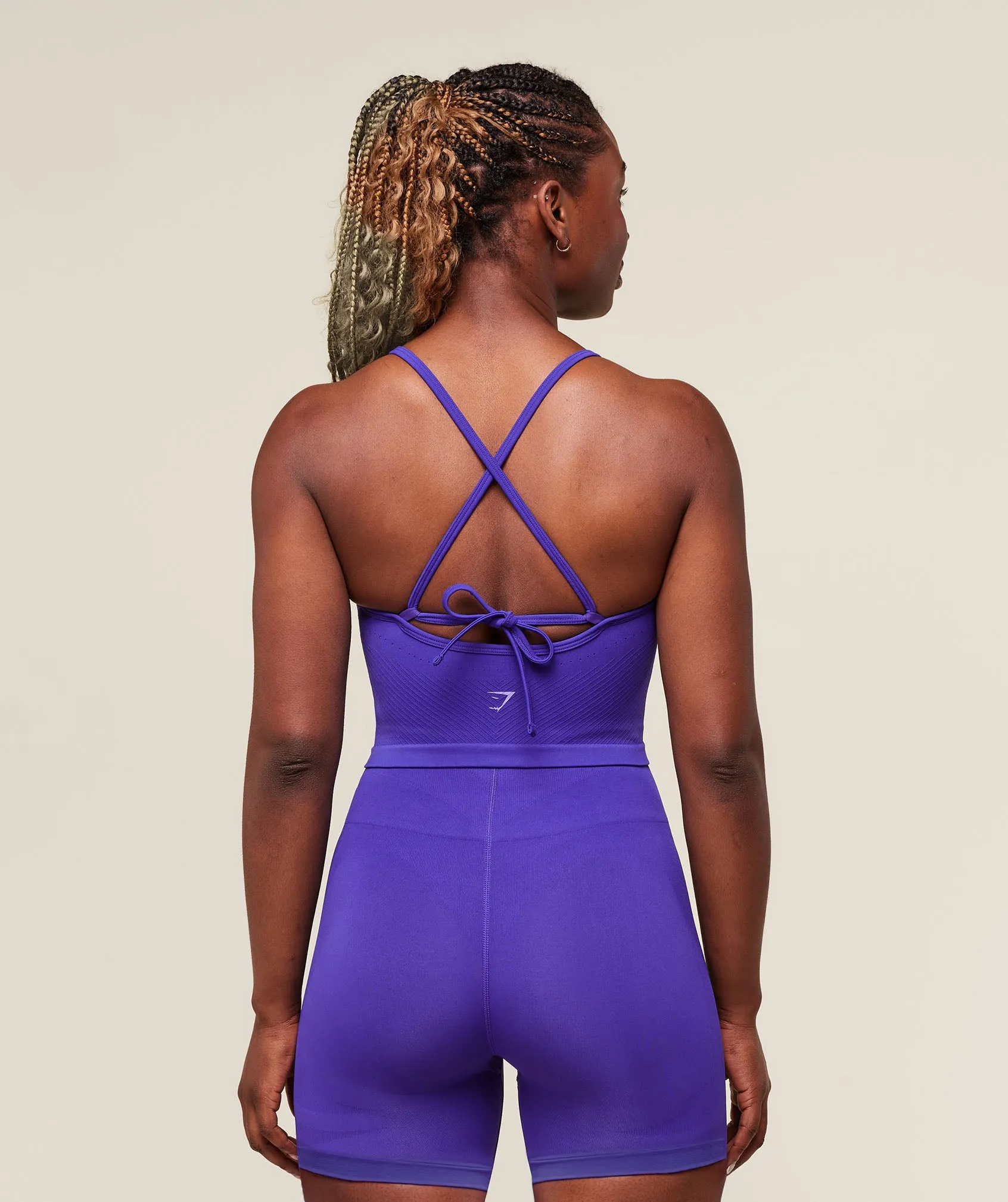 Gymshark Energised Seamless Crop Top - Cobalt Purple sold by Gymshark product image thumbnail 2