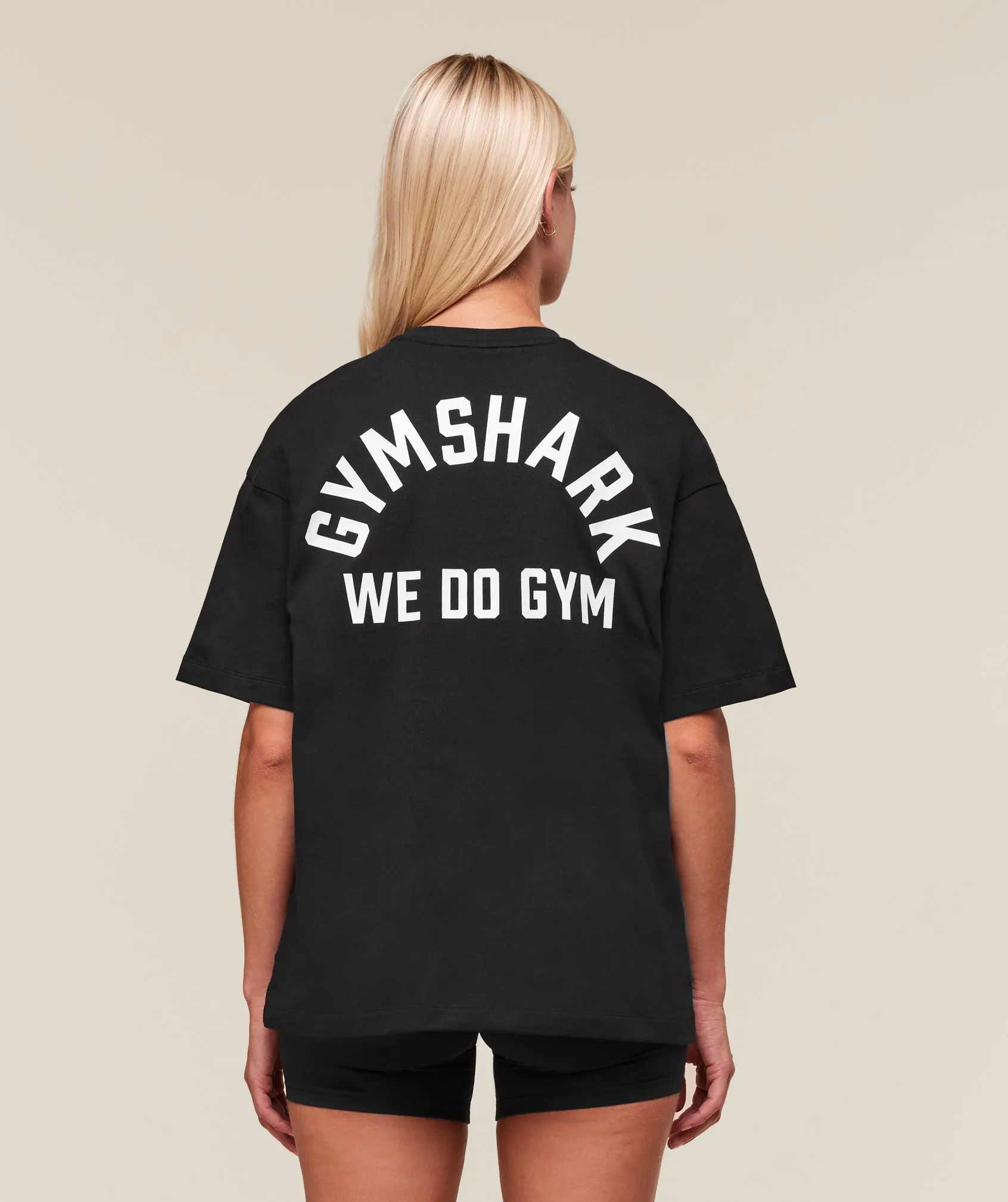 Gymshark We Do Gym Graphic Oversized T-Shirt - Black sold by Gymshark