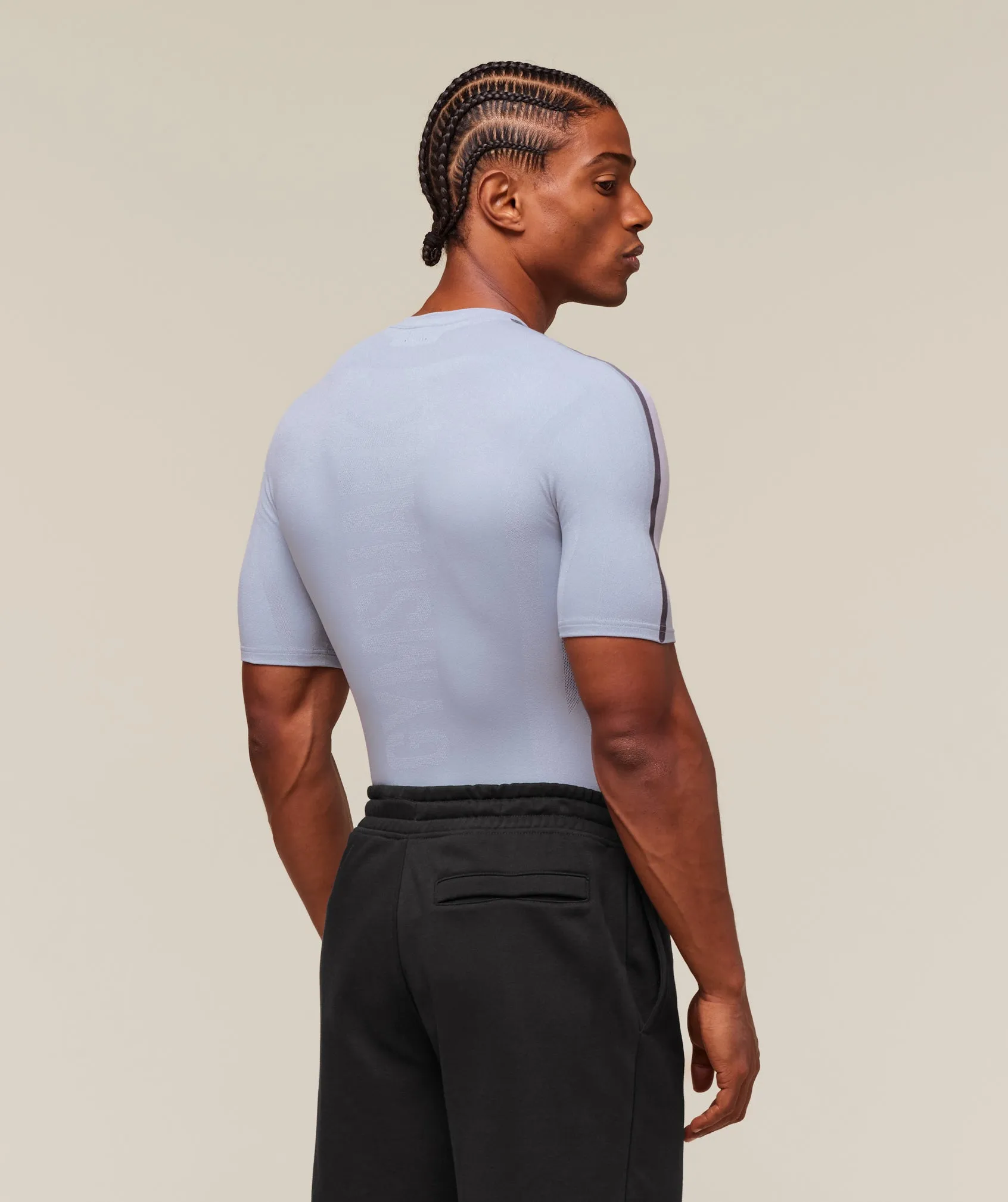 Gymshark everywear Warp Knit T-Shirt - Pale Blue sold by Gymshark product image thumbnail 2