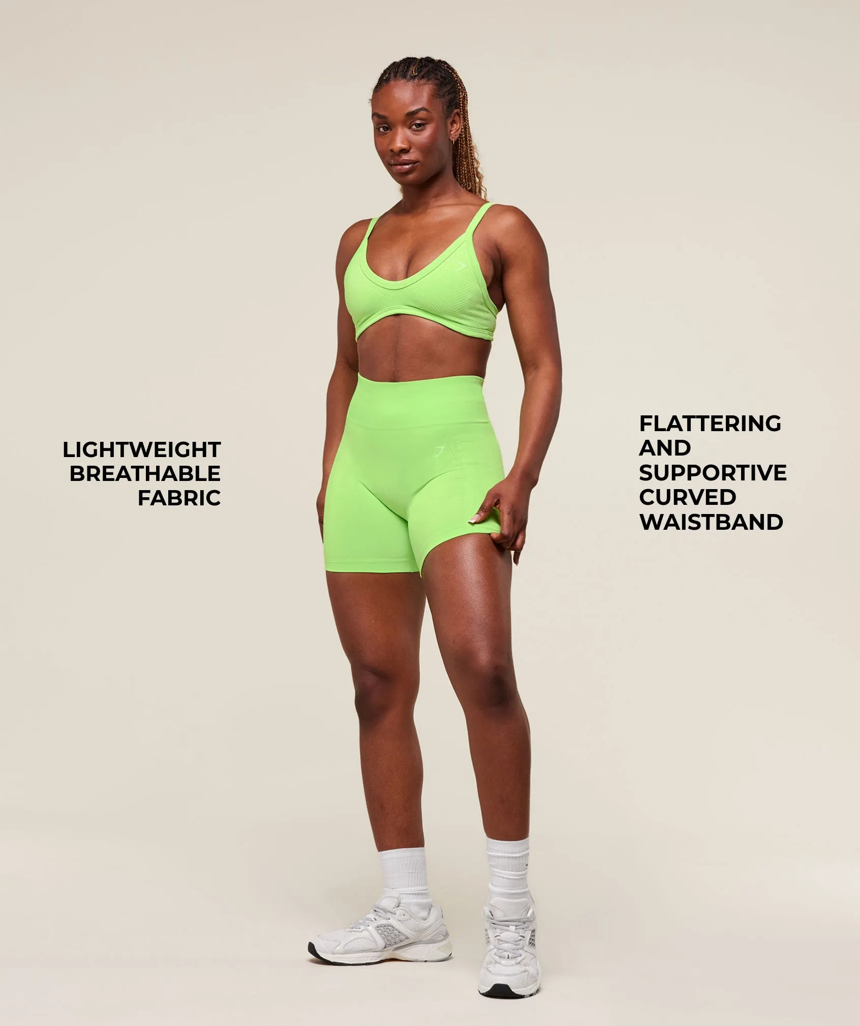 Gymshark Energise Seamless Shorts - Energy Gelato Green sold by Gymshark product image thumbnail 3