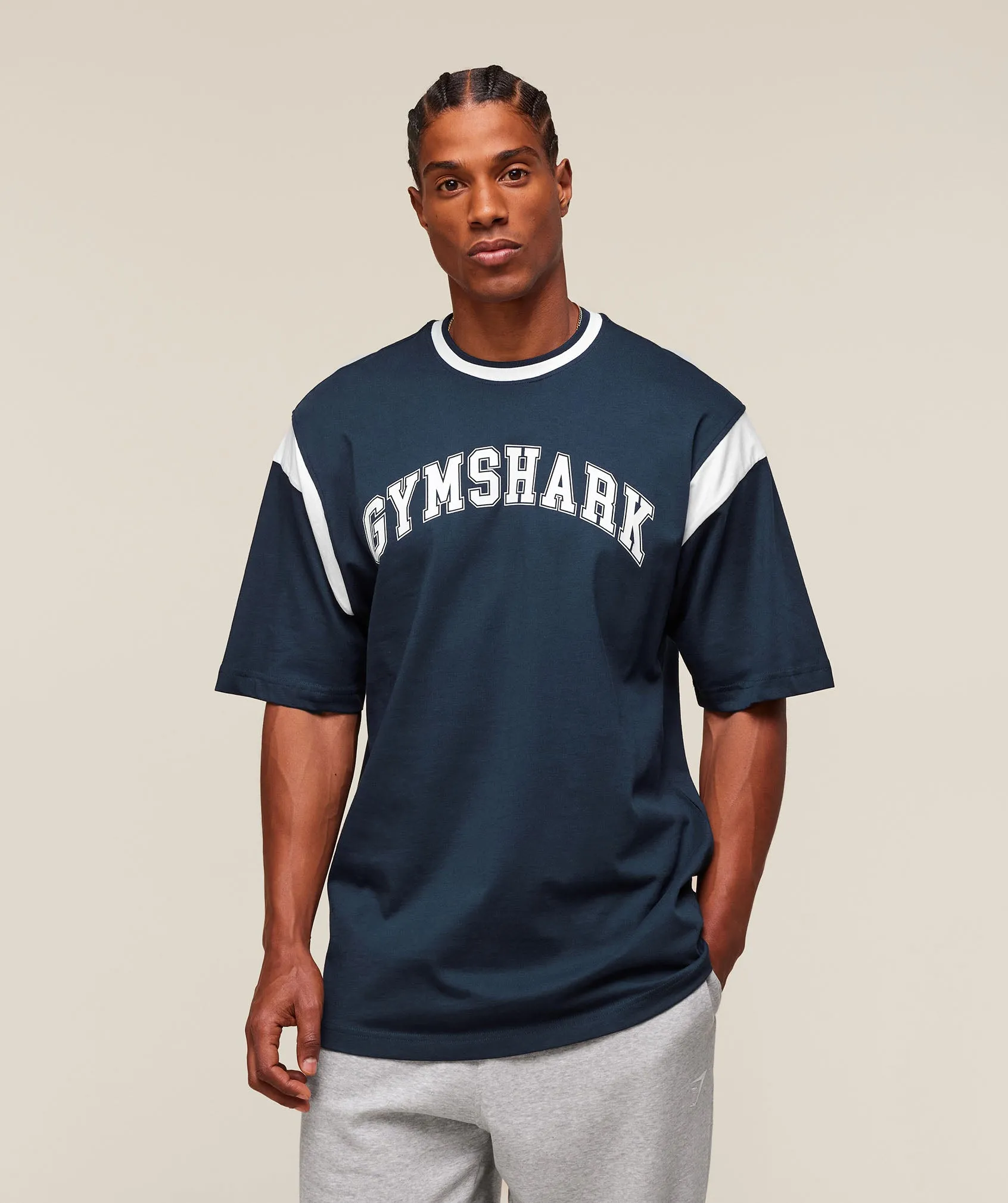 Gymshark GSLC Oversized T-Shirt - Navy sold by Gymshark