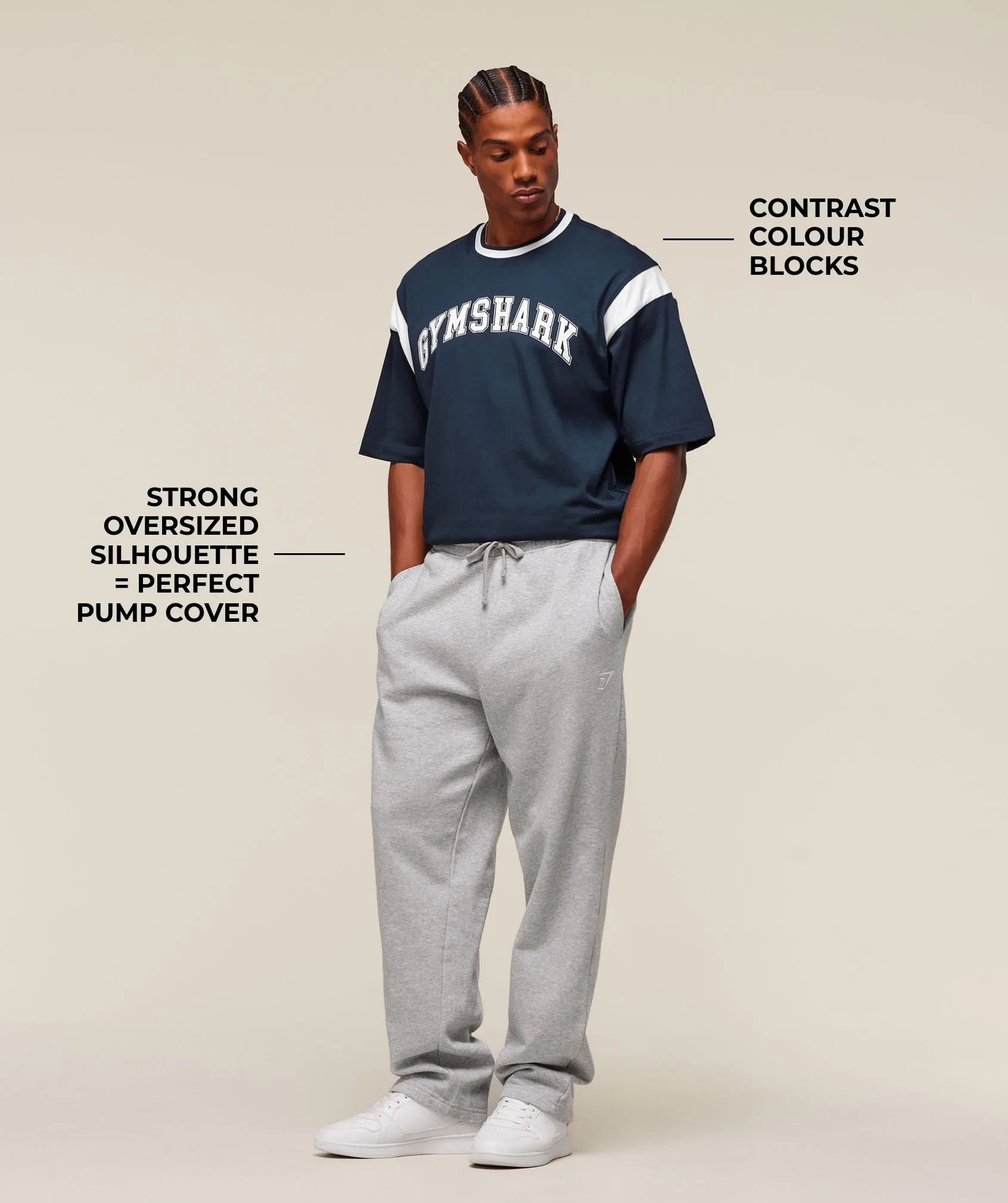 Gymshark GSLC Oversized T-Shirt - Navy sold by Gymshark product image thumbnail 3