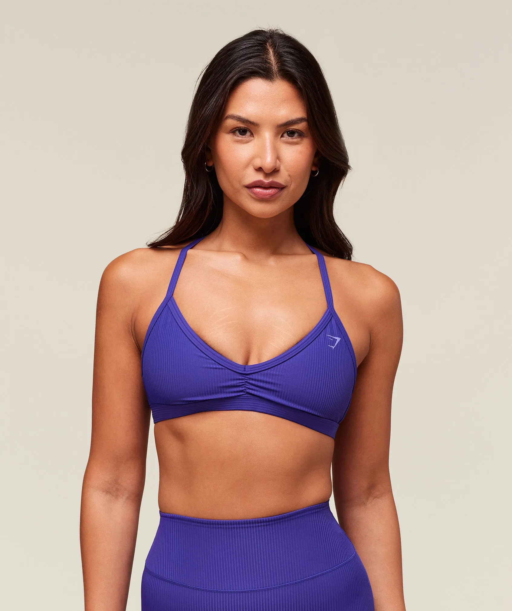 Gymshark Ribbed Minimal Sports Bra - Cobalt Purple sold by Gymshark