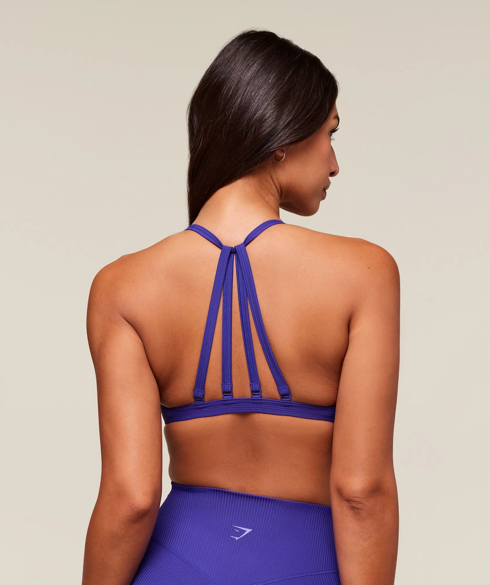 Gymshark Ribbed Minimal Sports Bra - Cobalt Purple sold by Gymshark product image thumbnail 2
