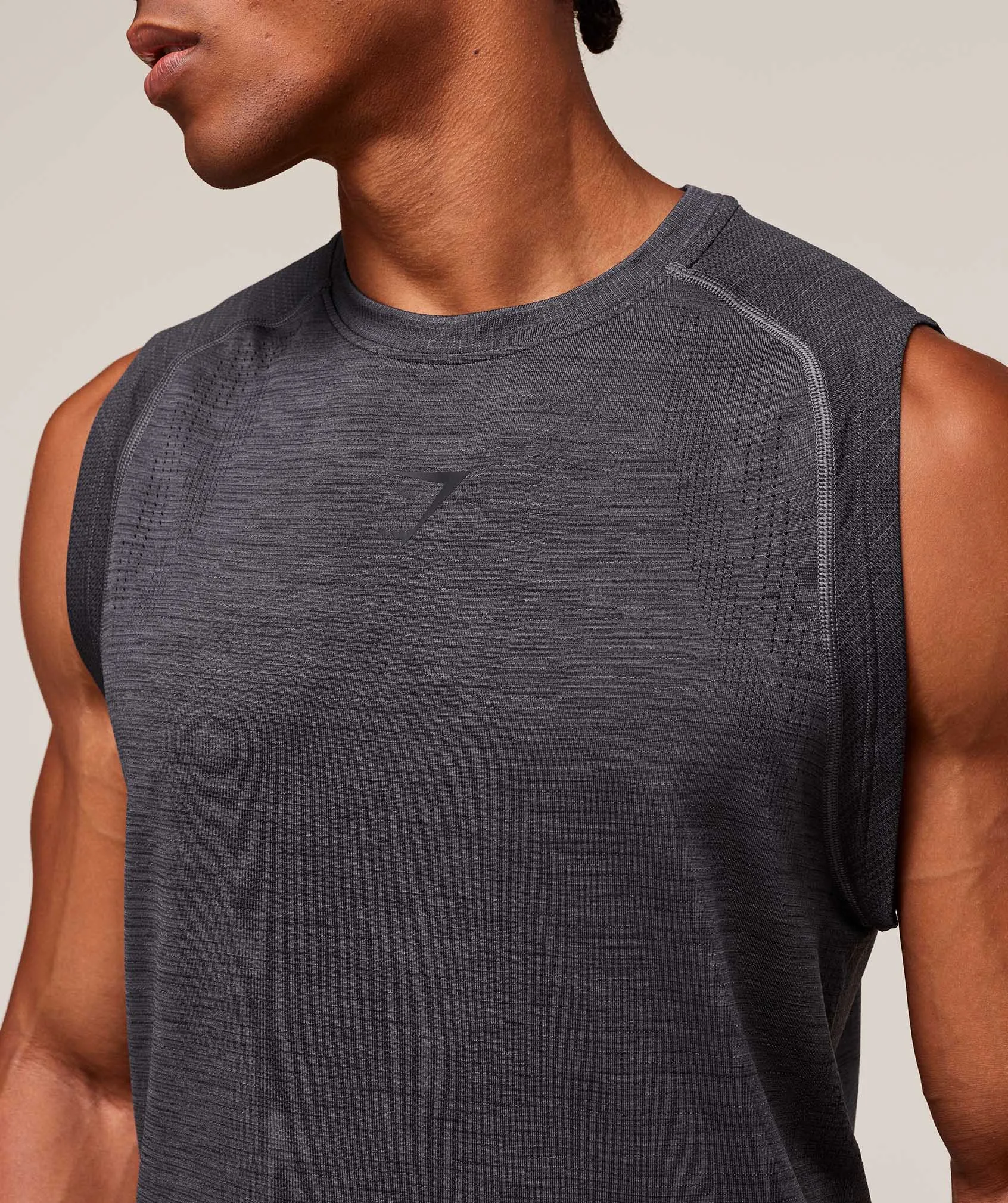 Gymshark Versatile Seamless Tank - Dark Grey/Black sold by Gymshark product image thumbnail 4
