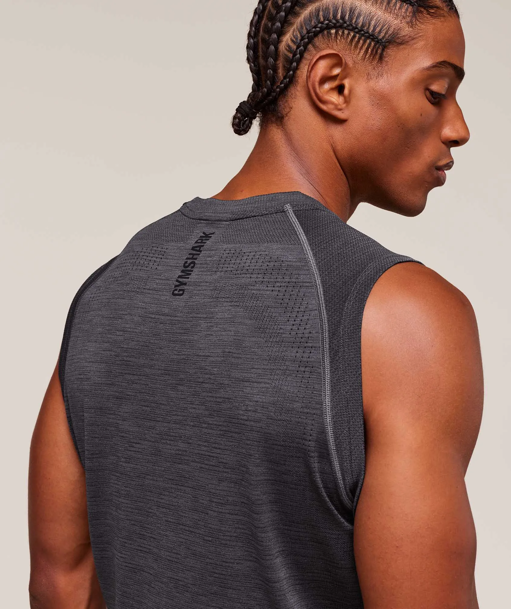 Gymshark Versatile Seamless Tank - Dark Grey/Black sold by Gymshark product image thumbnail 5