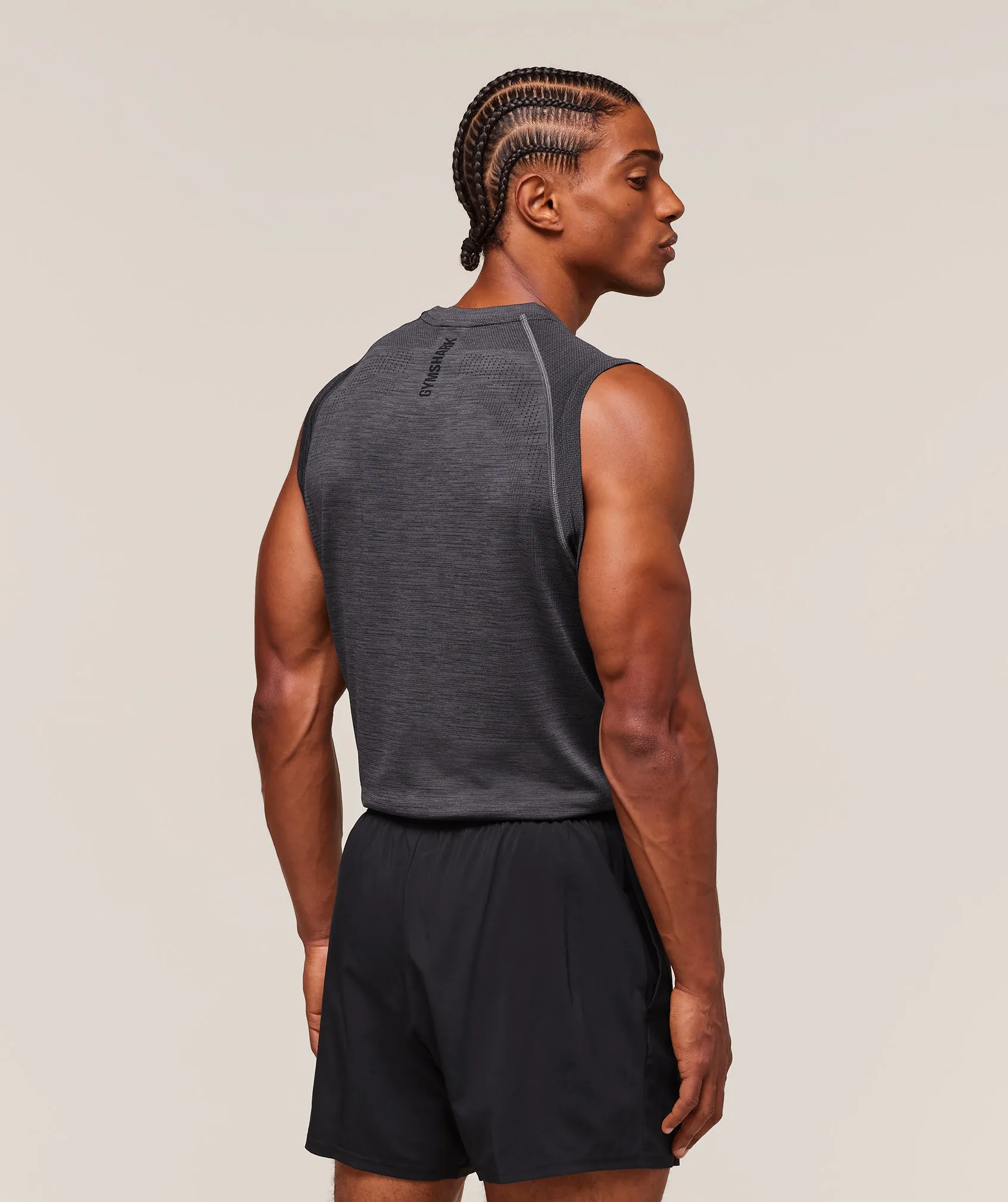Gymshark Versatile Seamless Tank - Dark Grey/Black sold by Gymshark product image thumbnail 2