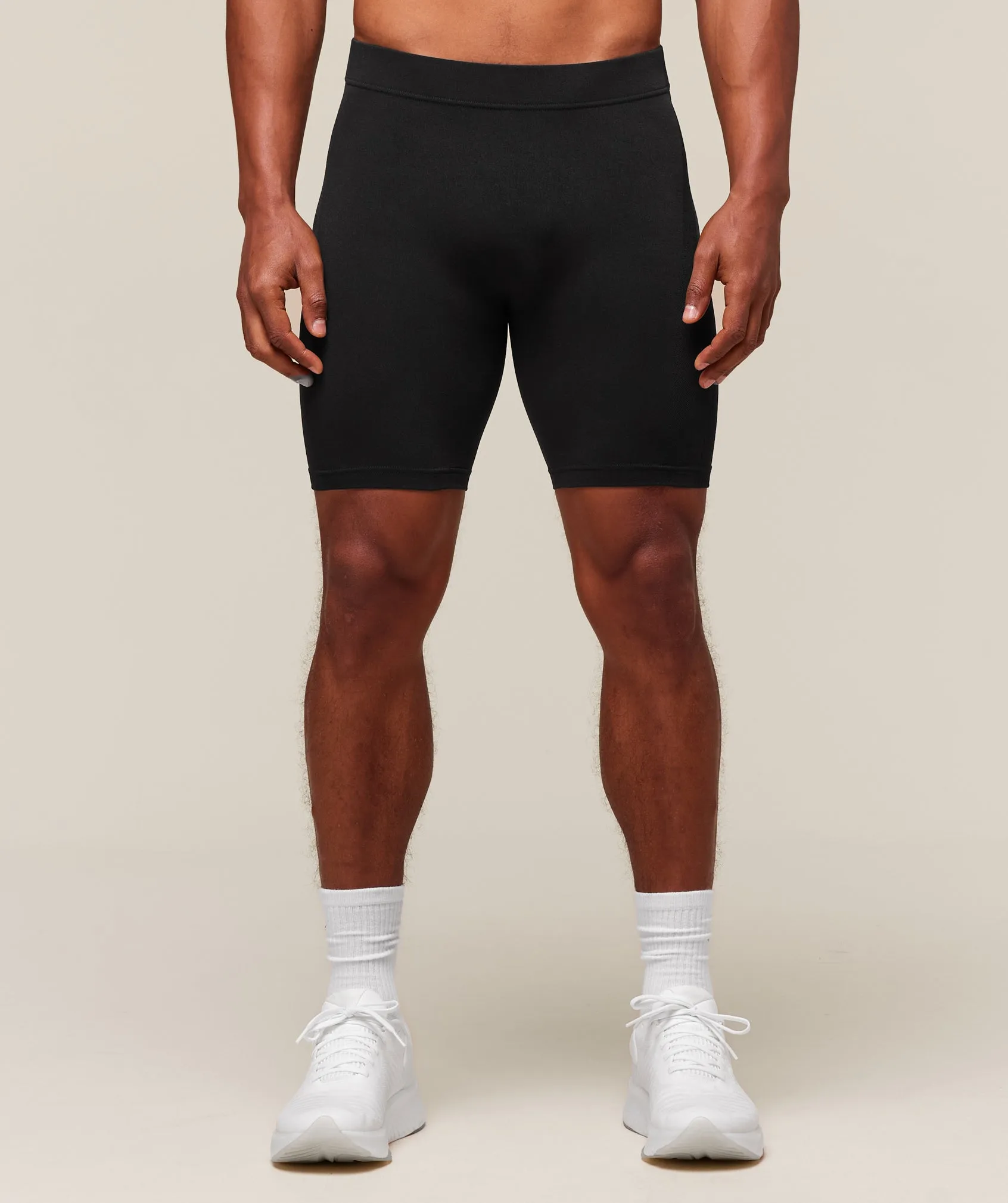 Gymshark everywear Warp Knit Half Tight - Black sold by Gymshark