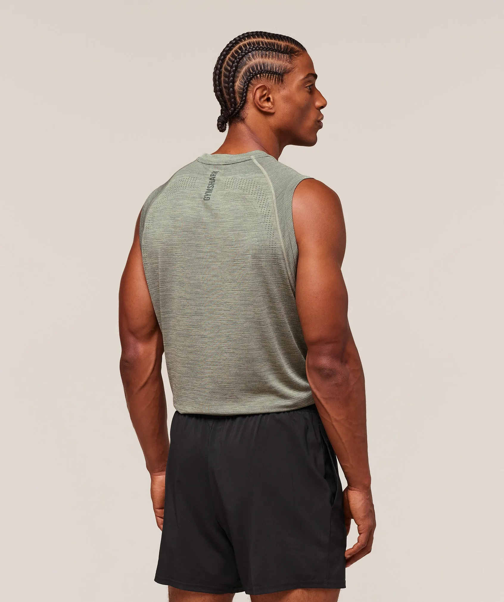 Gymshark Versatile Seamless Tank - Chalk Green/Slate Teal sold by Gymshark product image thumbnail 2