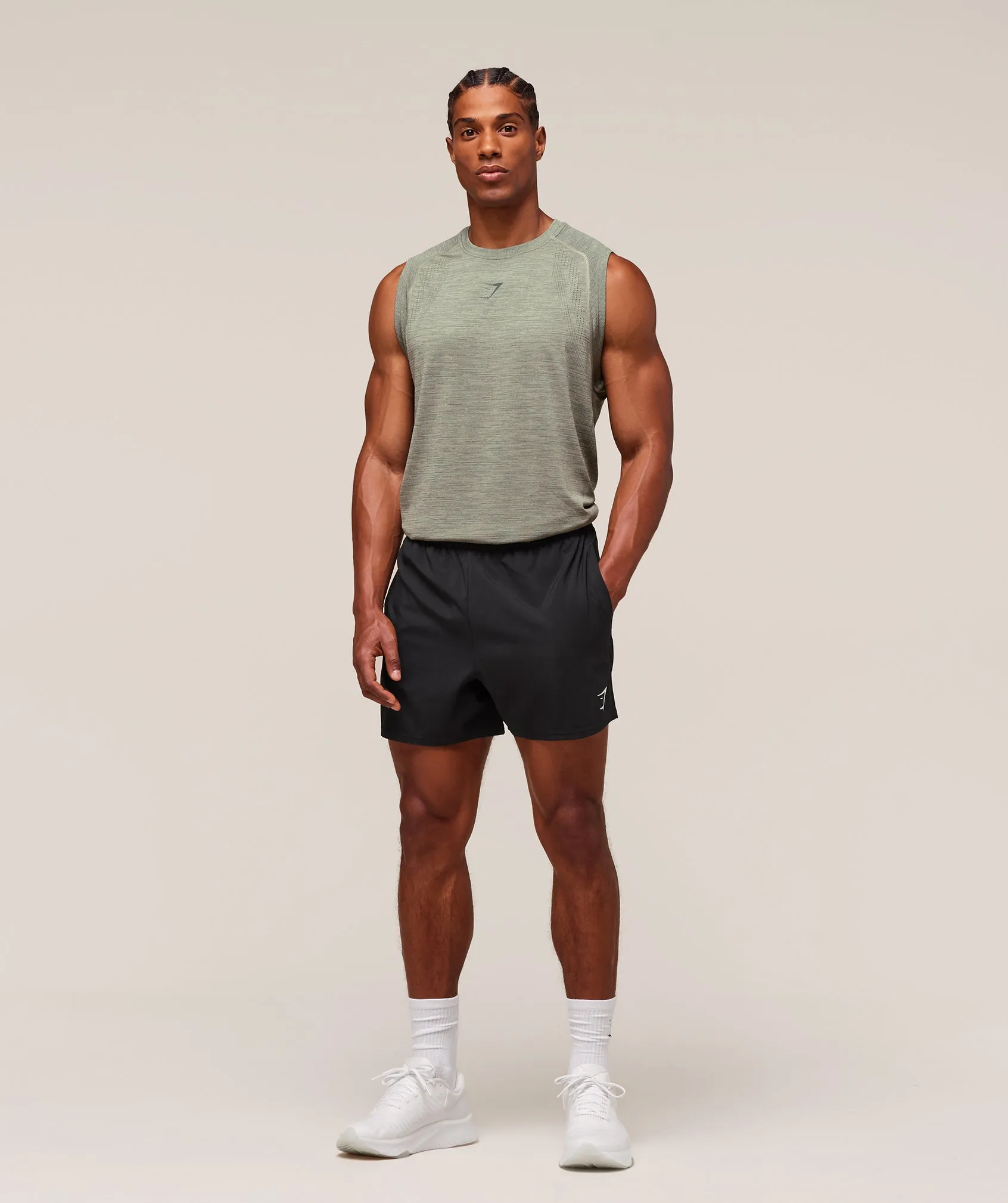 Gymshark Versatile Seamless Tank - Chalk Green/Slate Teal sold by Gymshark product image thumbnail 3