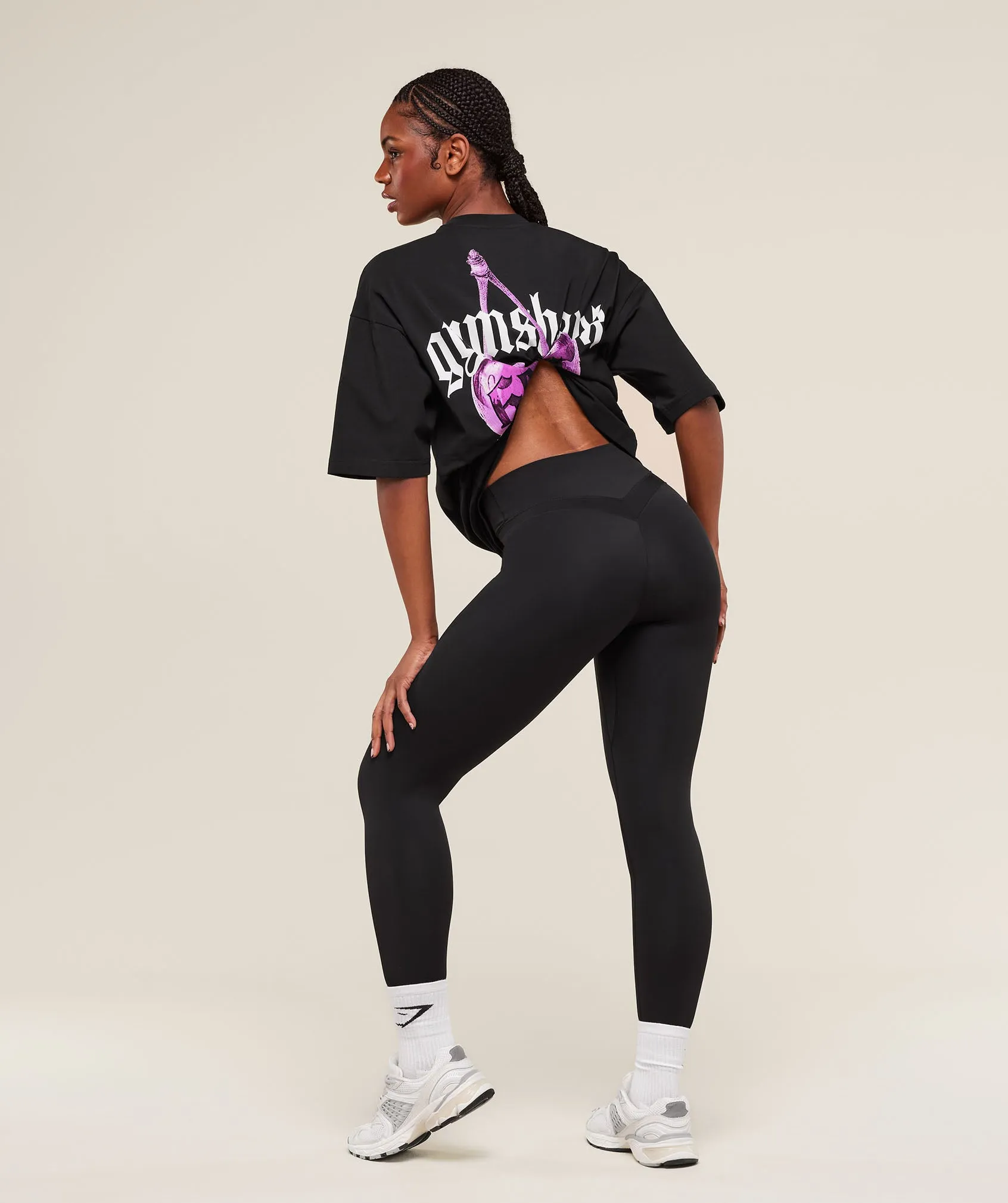 Gymshark Cherry Graphic Oversized T-Shirt - Black sold by Gymshark product image thumbnail 3