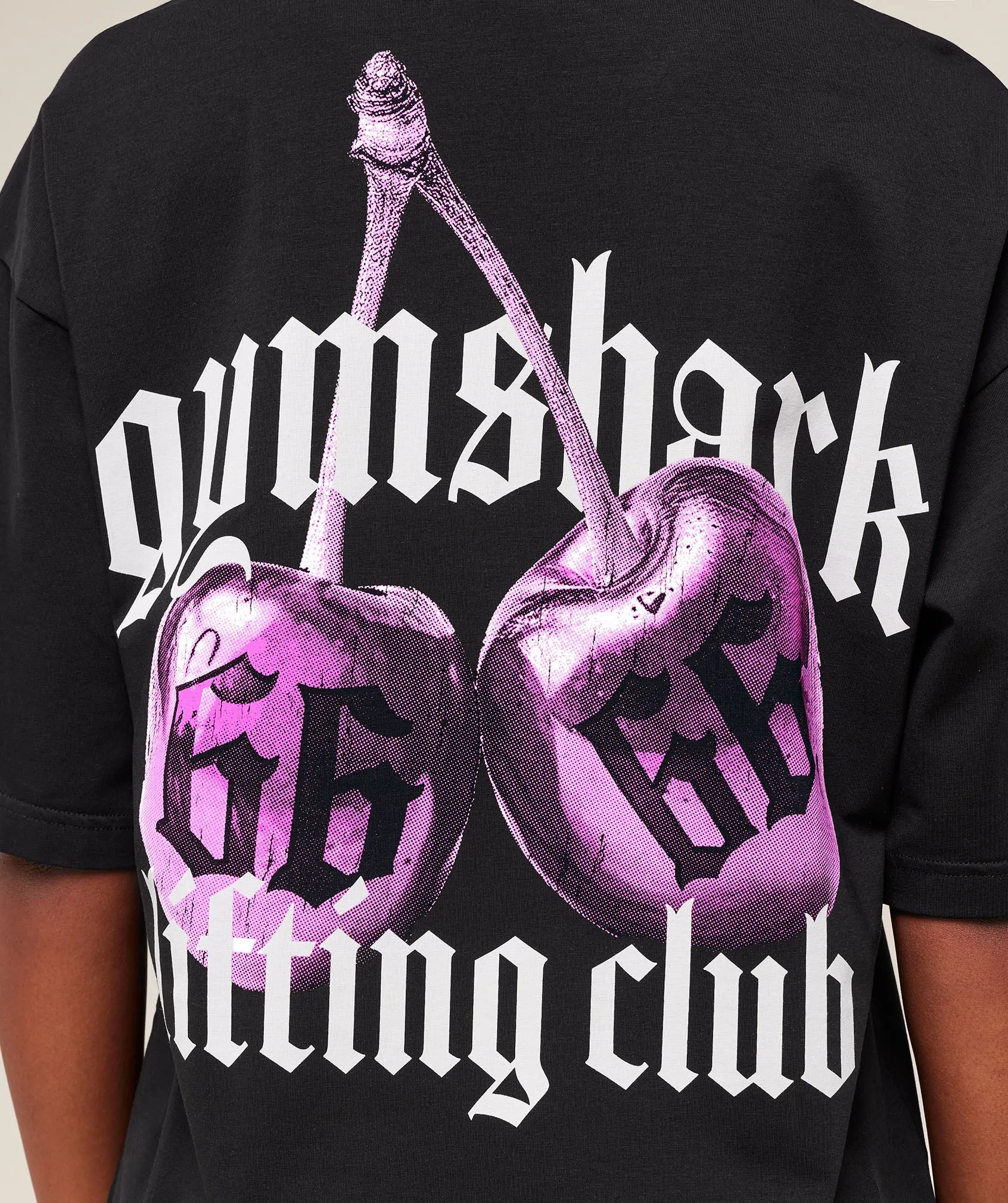 Gymshark Cherry Graphic Oversized T-Shirt - Black sold by Gymshark product image thumbnail 4