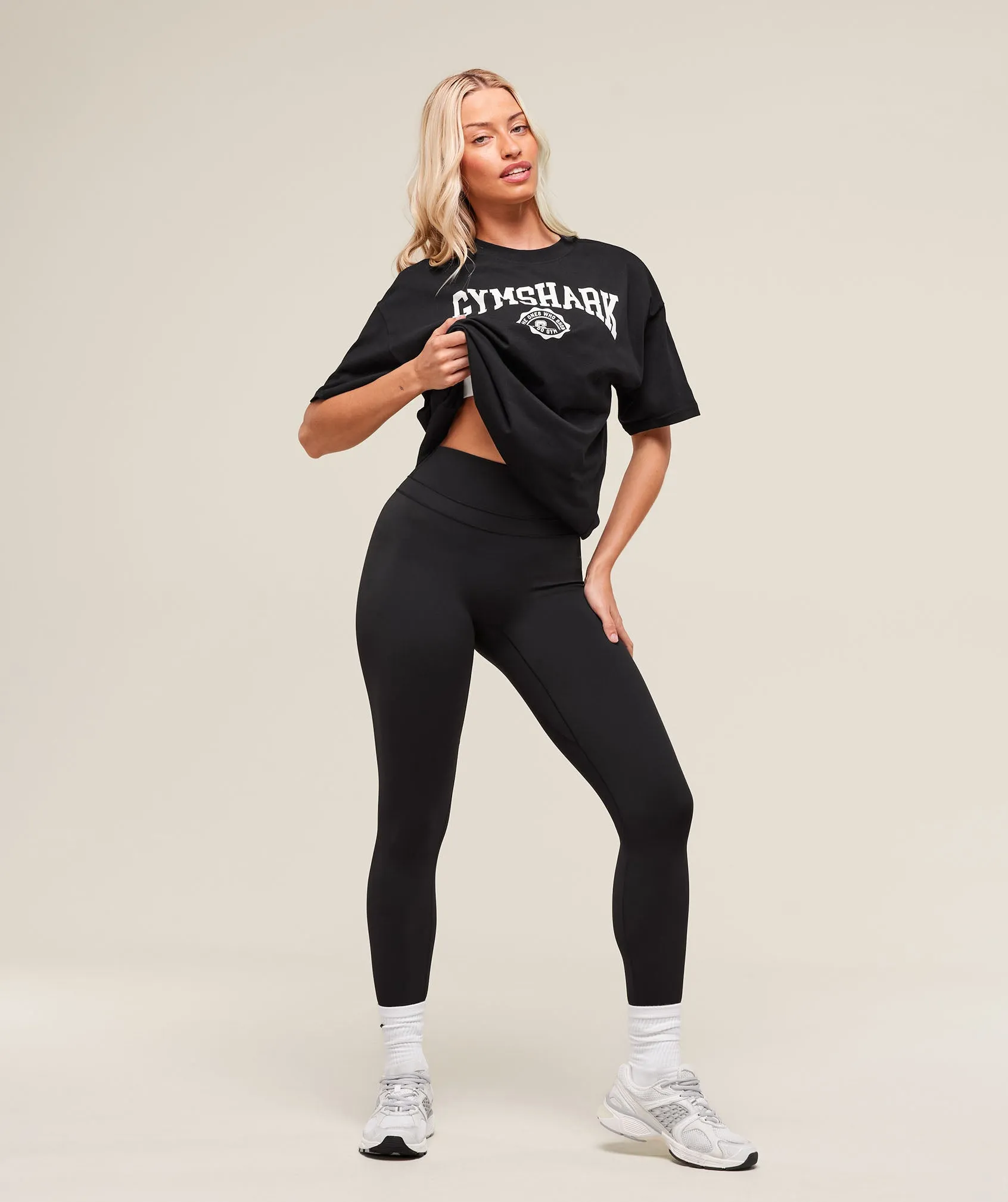 Gymshark Collegiate Graphic T-Shirt - Black sold by Gymshark product image thumbnail 3