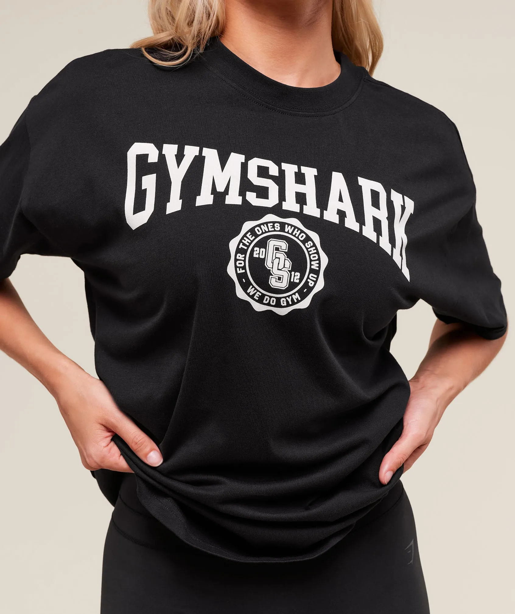 Gymshark Collegiate Graphic T-Shirt - Black sold by Gymshark product image thumbnail 4
