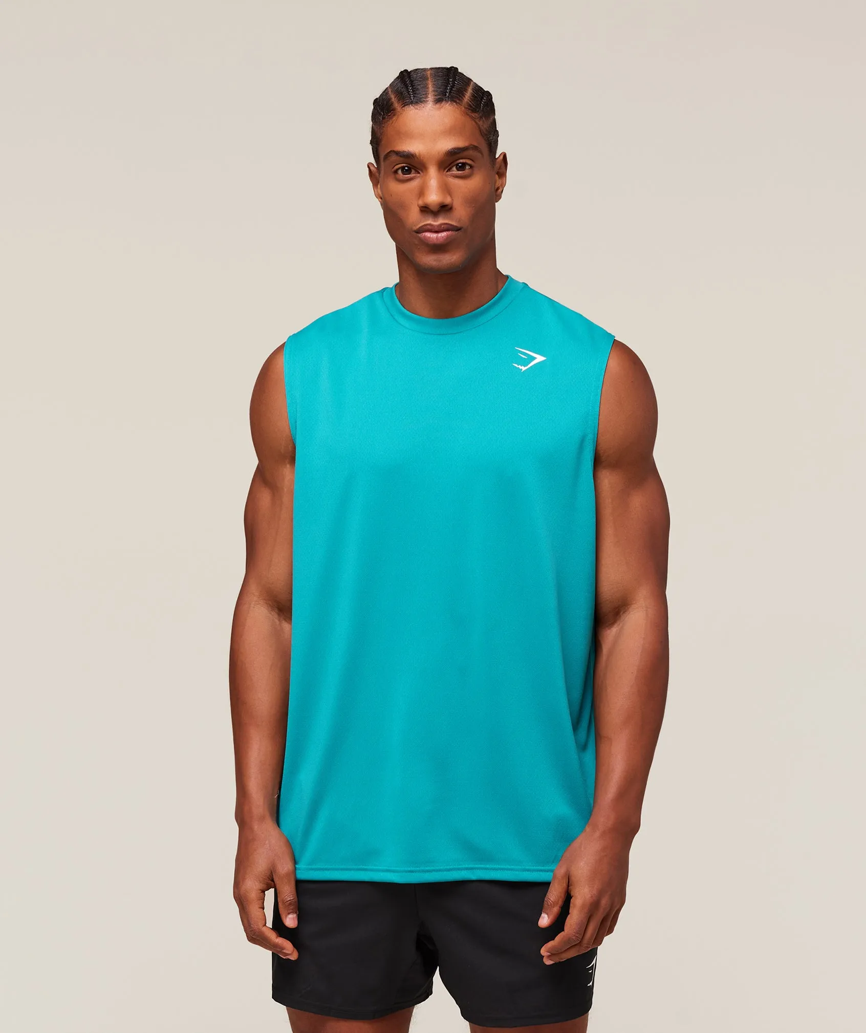 Gymshark Arrival Oversized Tank - Jewel Teal sold by Gymshark