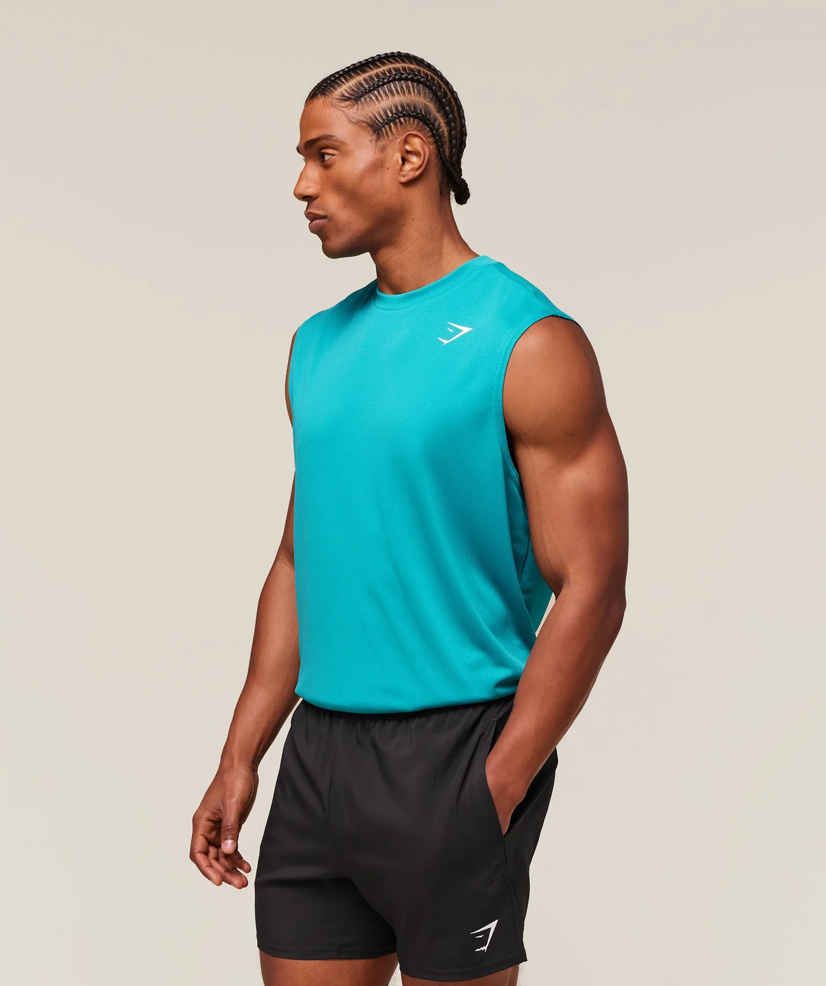 Gymshark Arrival Oversized Tank - Jewel Teal sold by Gymshark product image thumbnail 5