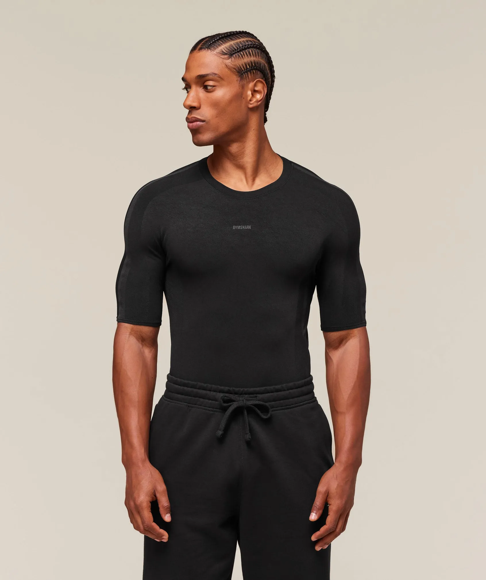 Gymshark everywear Warp Knit T-Shirt - Black sold by Gymshark