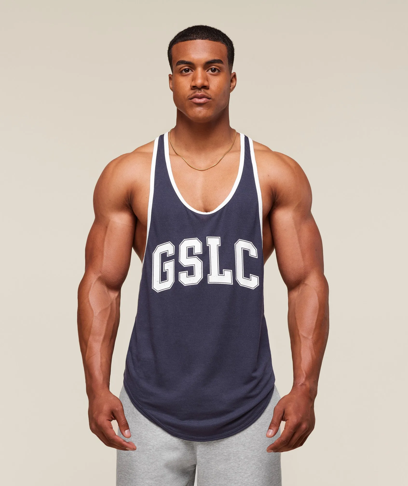 Gymshark GSLC Ringer Stringer - Heavy Blue sold by Gymshark