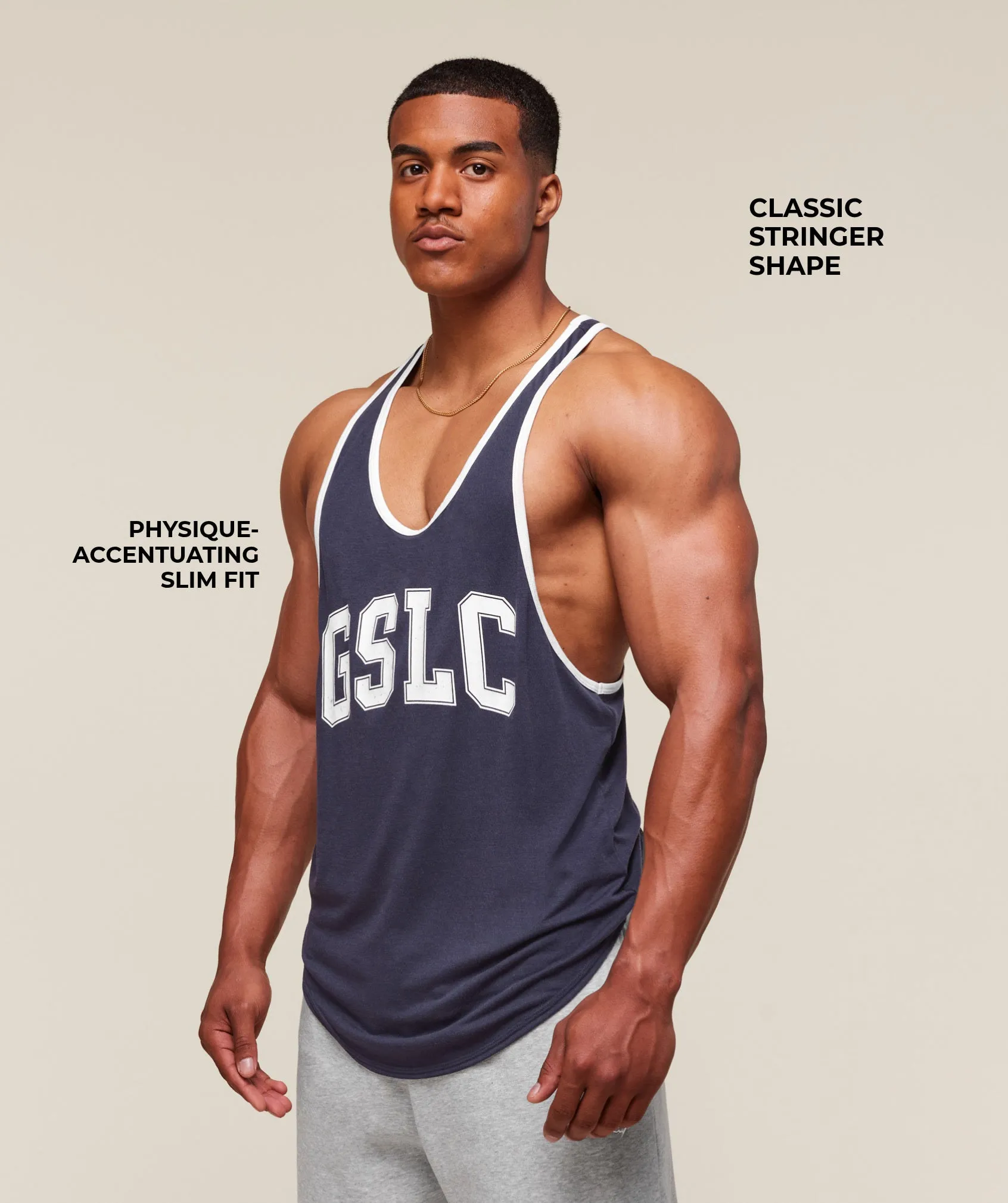 Gymshark GSLC Ringer Stringer - Heavy Blue sold by Gymshark product image thumbnail 3