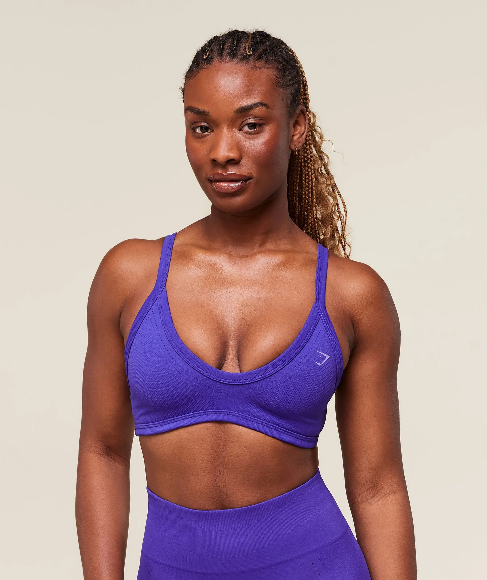 Gymshark Energise Seamless Sports Bra - Cobalt Purple sold by Gymshark