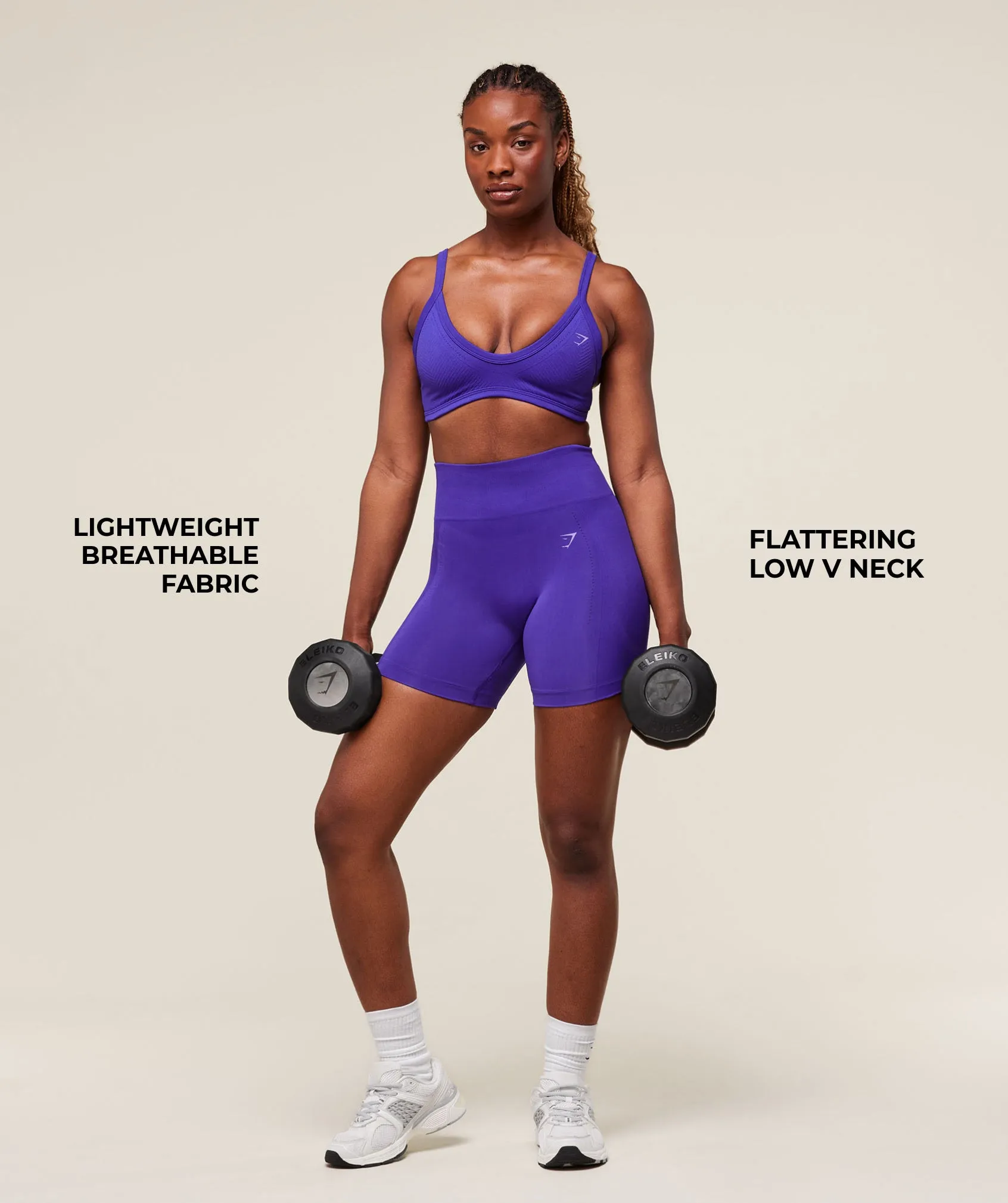 Gymshark Energise Seamless Sports Bra - Cobalt Purple sold by Gymshark product image thumbnail 3