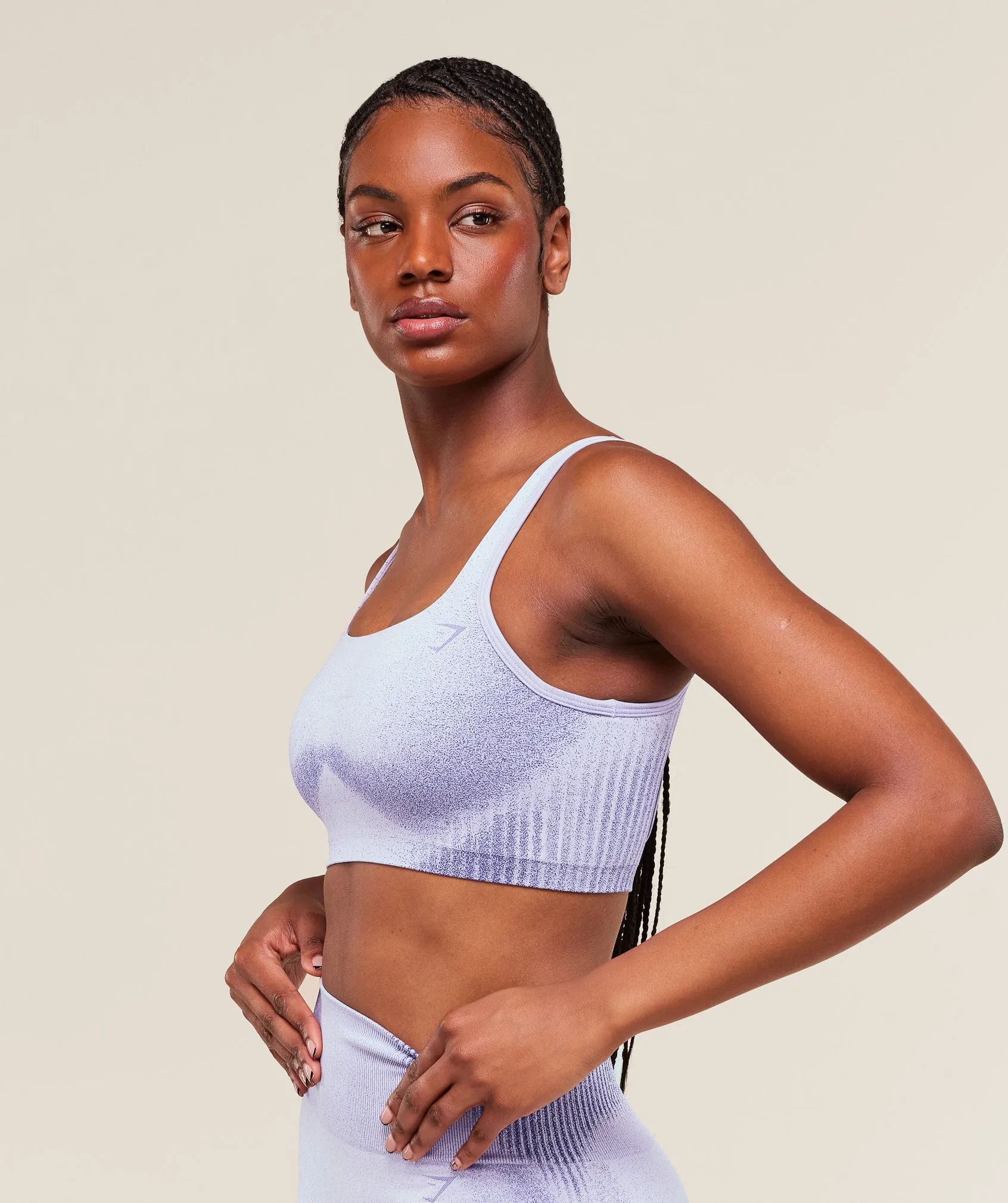 Gymshark Diffuse Seamless Sports Bra - Fresh Lilac/Cobalt Purple sold by Gymshark product image thumbnail 5