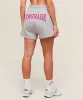 Gymshark Collegiate Graphic Fleece Shorts - Light Grey Core Marl sold by Gymshark