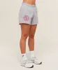 Gymshark Collegiate Graphic Fleece Shorts - Light Grey Core Marl sold by Gymshark