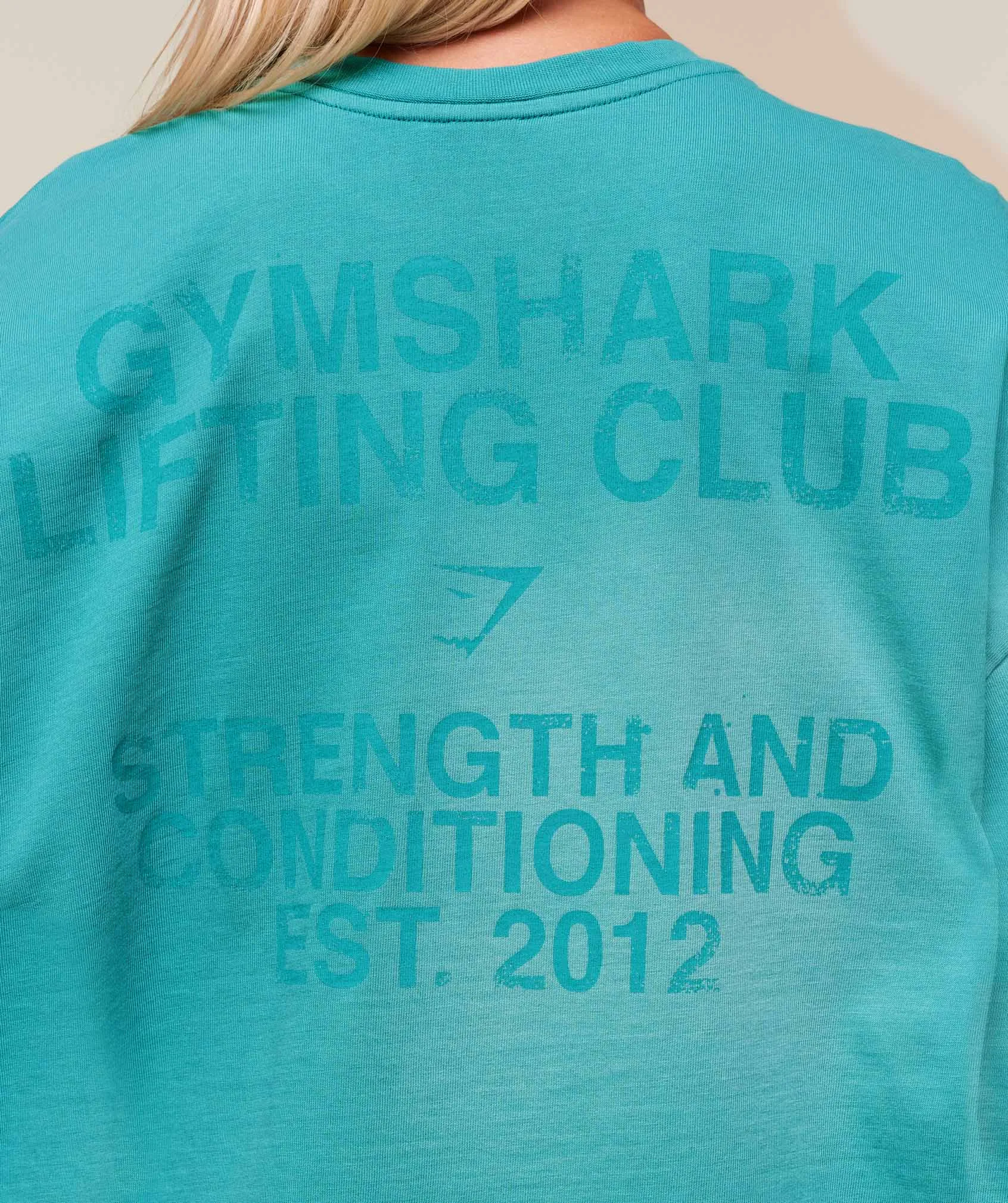 Gymshark Summer Tie-Dye Graphic Oversized T-Shirt - Jewel Teal/Wash sold by Gymshark product image thumbnail 4