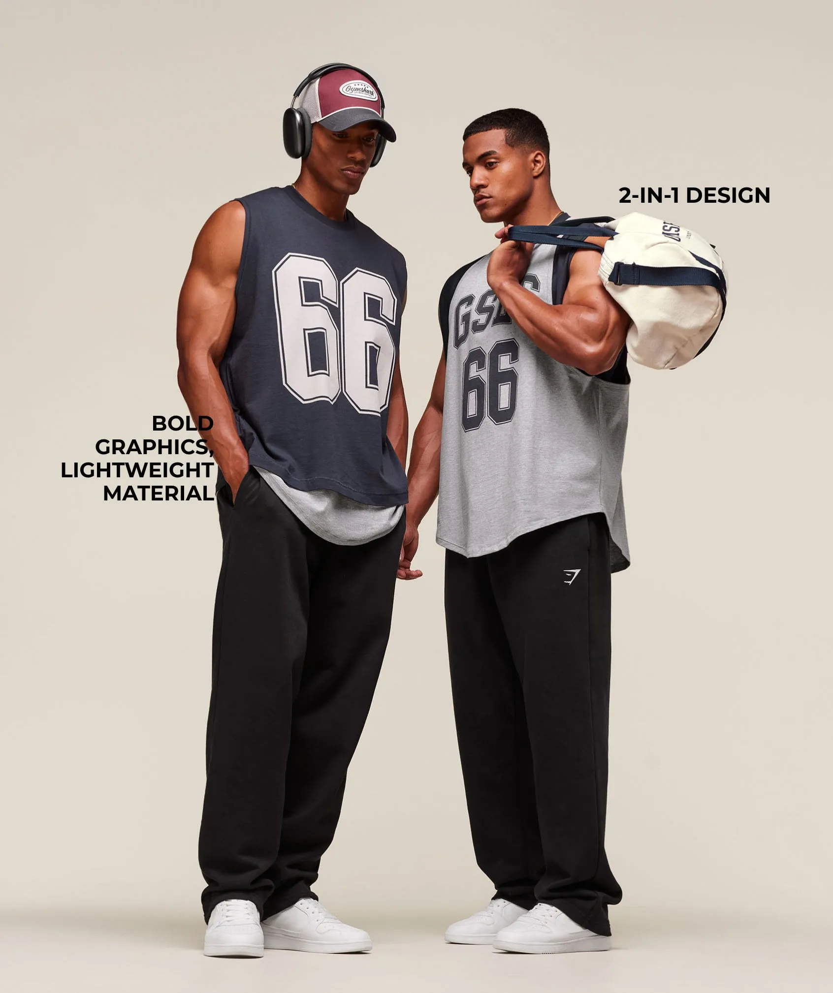 Gymshark GSLC 2in1 Reversible Tank - Light Grey Core Marl/Heavy Blue sold by Gymshark product image thumbnail 3