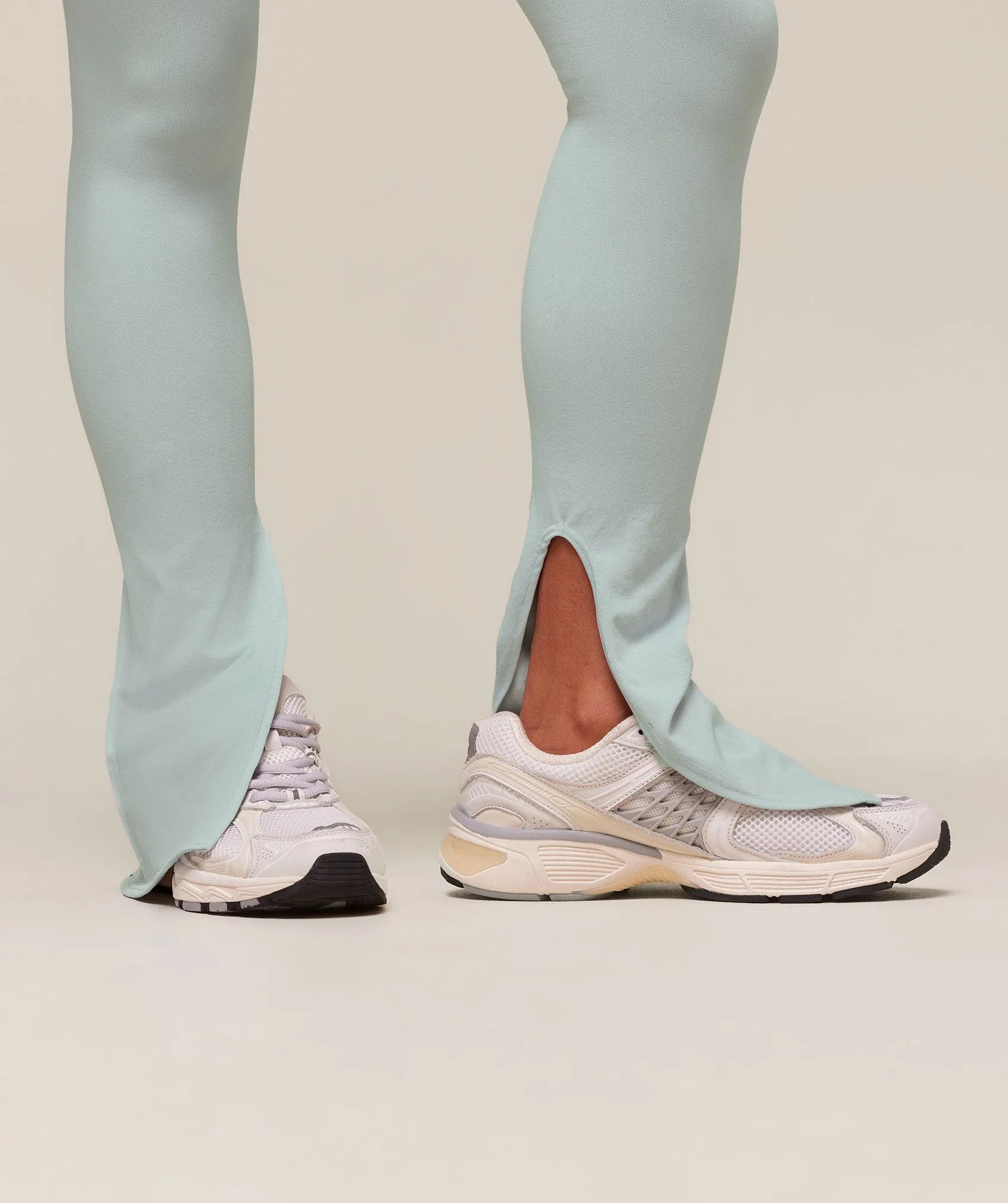 Gymshark everywear Warp Knit Flare Leggings - Frost Blue sold by Gymshark product image thumbnail 5