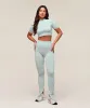 Gymshark everywear Warp Knit Flare Leggings - Frost Blue sold by Gymshark