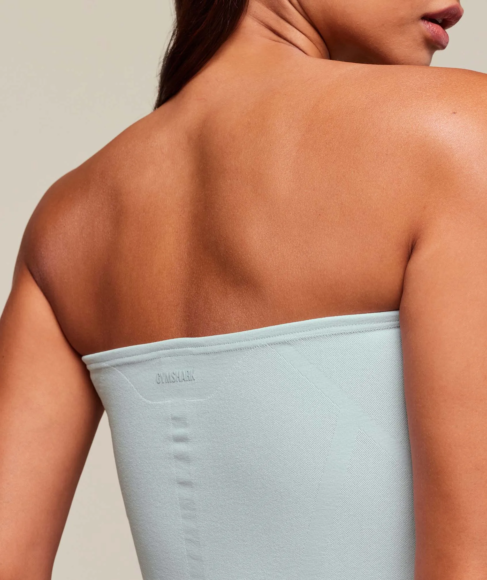 Gymshark everywear Warp Knit Tube Top - Frost Blue sold by Gymshark product image thumbnail 5