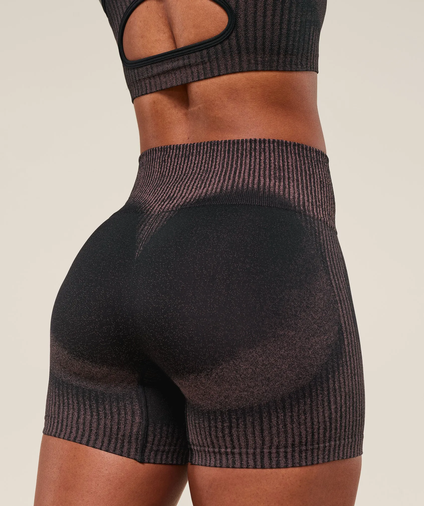 Gymshark Diffuse Seamless Shorts - Black/Calm Pink sold by Gymshark product image thumbnail 5